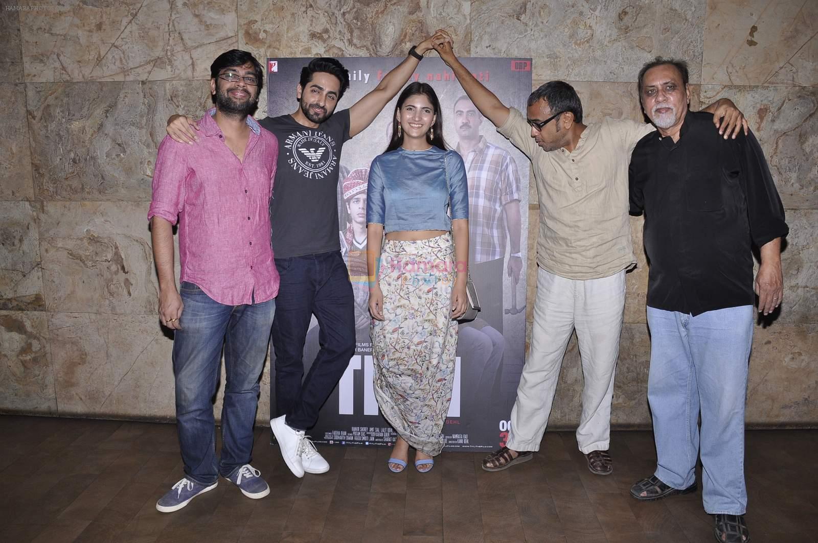 Dibakar Banerjee, Kanu Behl, Vidhu Vinod Chopra, Ayushmann Khurrana,  at Titli screening in Lightbox on 27th Oct 2015