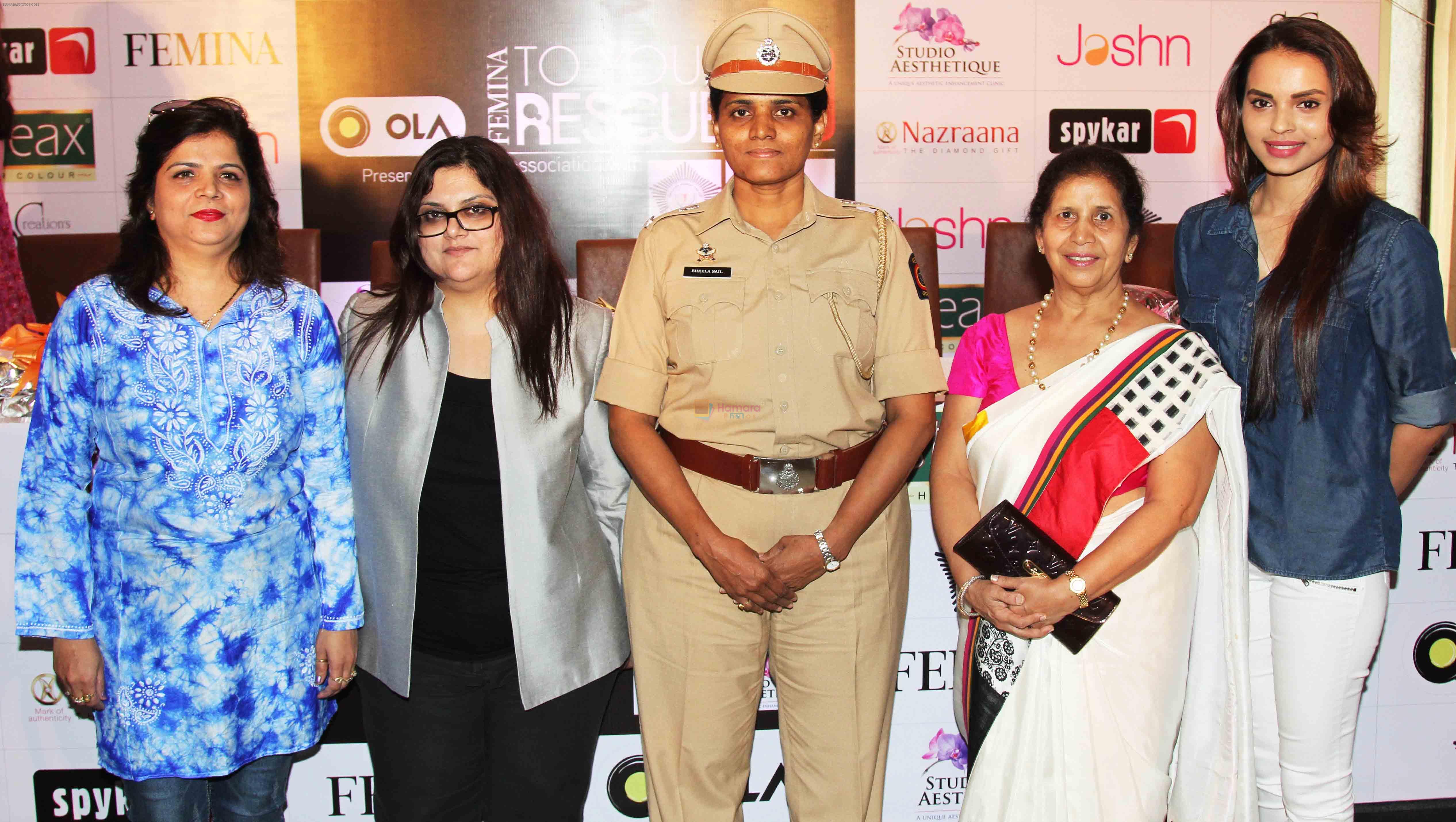 High profile dignitaries at the launch of _Femina To Your Rescue_ app at Police Gymkhana, Mumbai.3