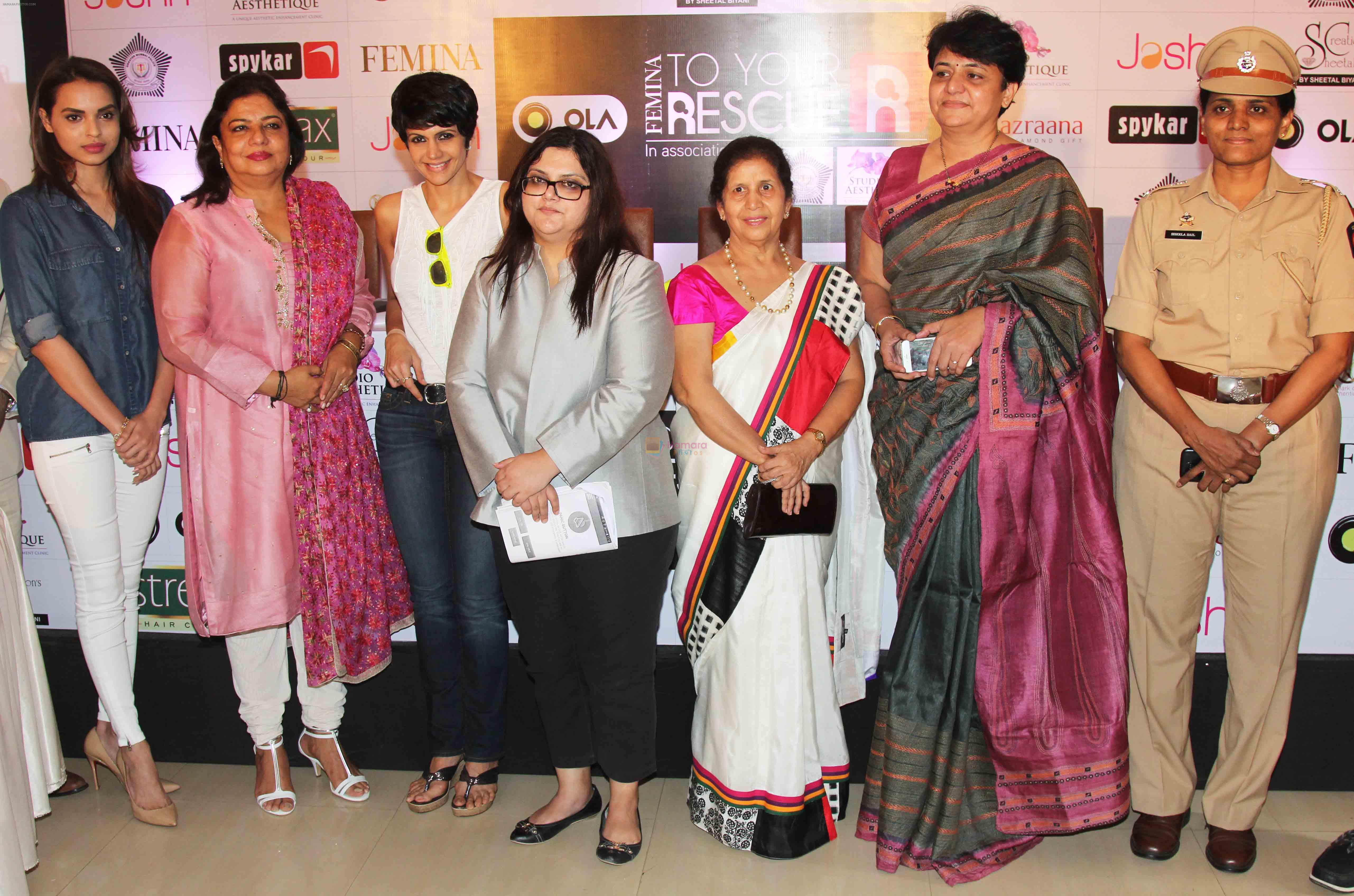 High profile dignitaries at the launch of _Femina To Your Rescue_ app at Police Gymkhana, Mumbai.1