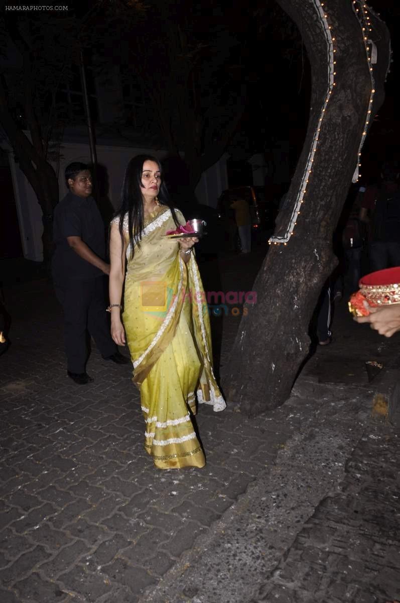 Padmini Kolhapure at Karva chauth celebrations at Anil Kapoors residence on 30th Oct 2015