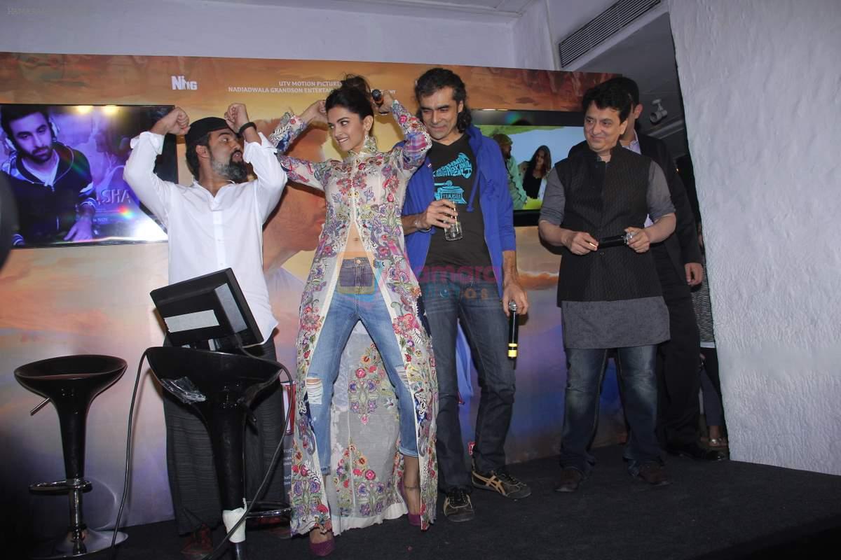 Deepika Padukone, Imtiaz Ali, Sajid Nadiadwala at the Music Launch of Tamasha on 31st Oct 2015
