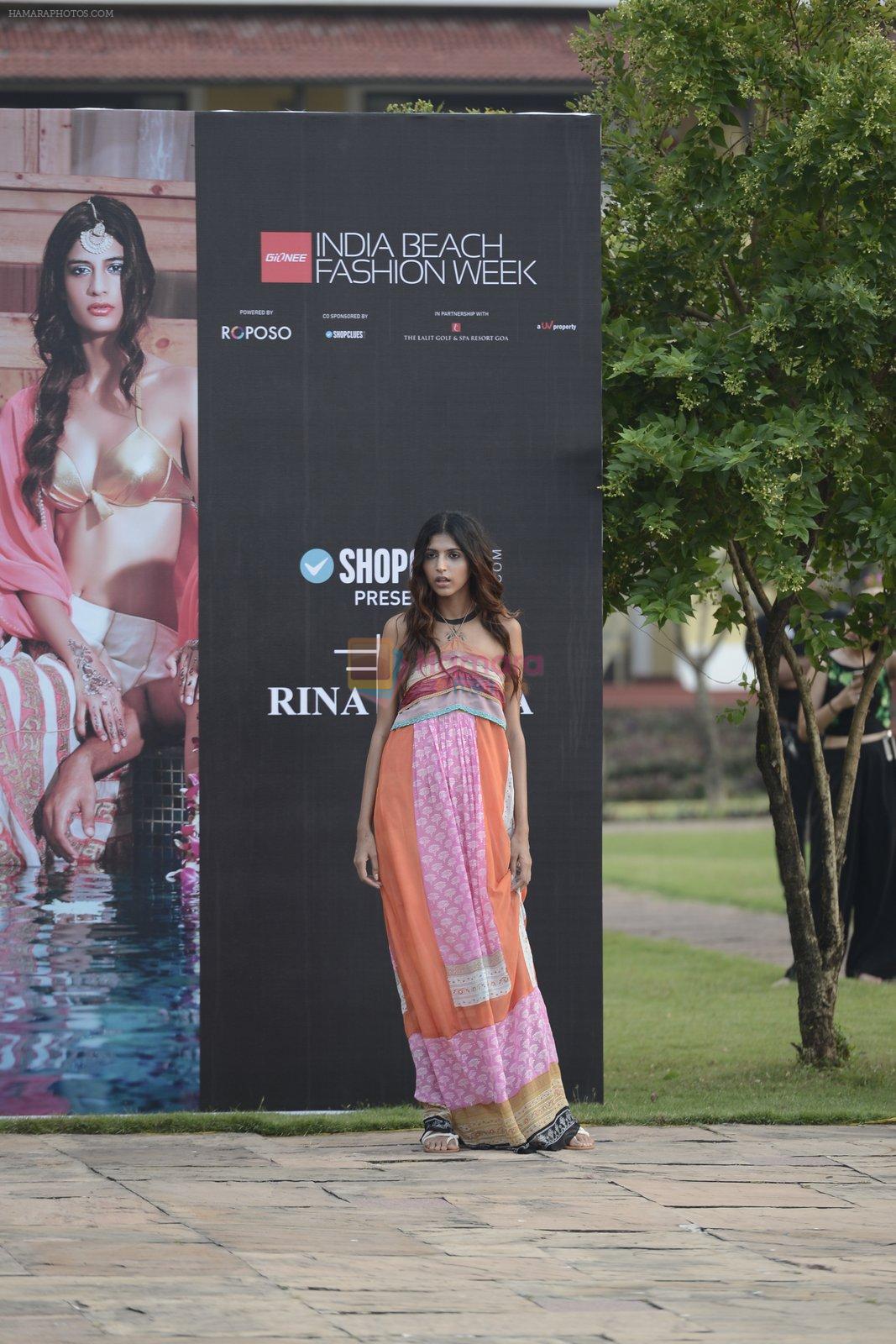 Model walk the ramp for Rina Dhaka Show on day 2 of Gionee India Beach Fashion Week on 30th Oct 2015