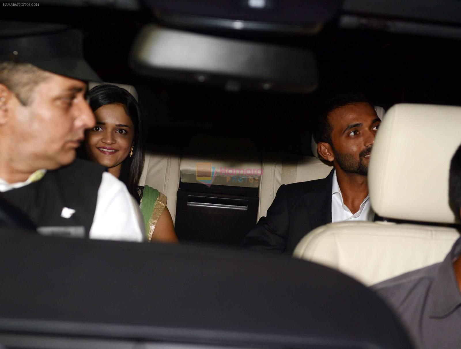 Ajinkya Rahane at Geeta Basra and Harbhajan Singh's wedding reception on 1st Nov 2015