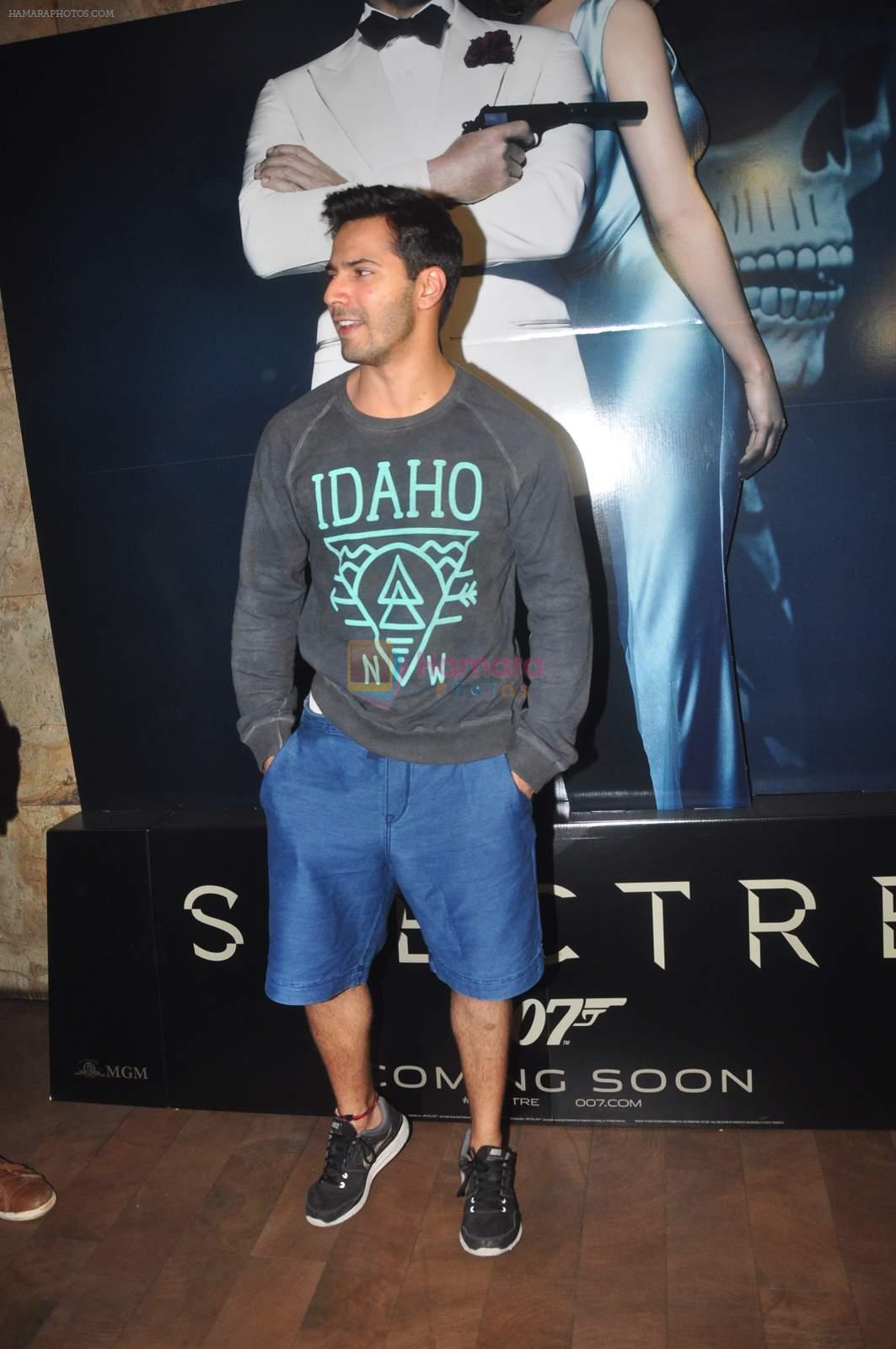 Varun Dhawan at spectre screening in Mumbai on 19th Nov 2015