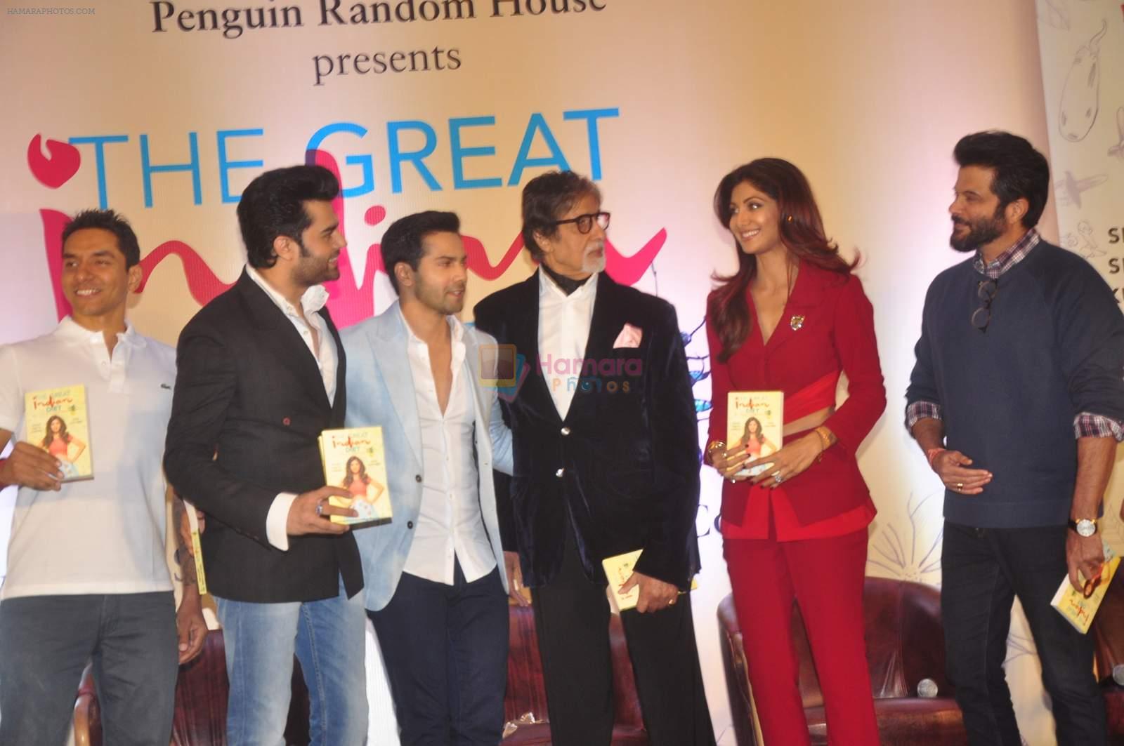 Anil Kapoor, Shilpa Shetty, Amitabh Bachchan, Varun Dhawan, Manish Paul at Shilpa Shetty's book launch on 19th Nov 2015
