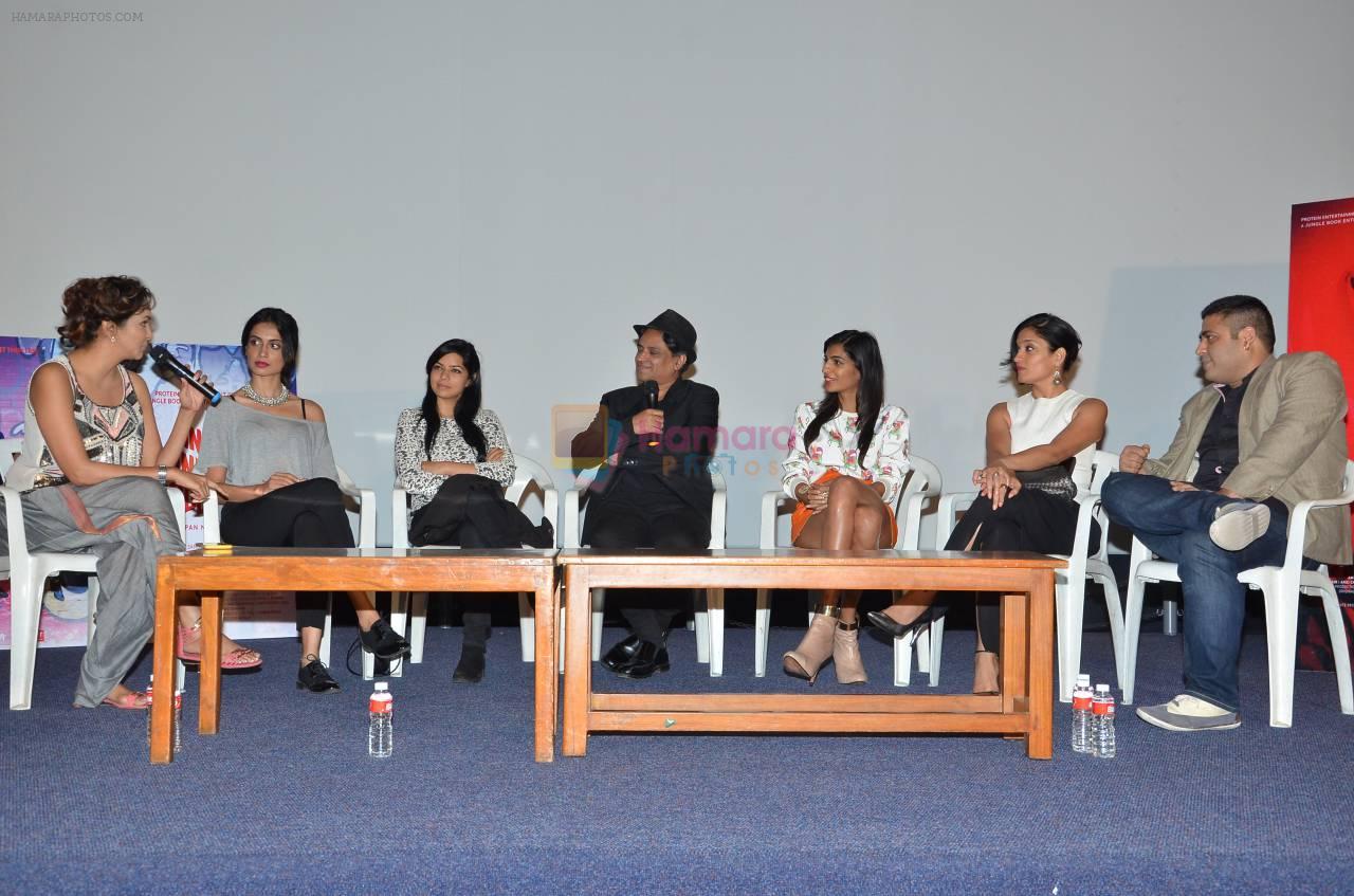 Sarah Jane Dias,Manchu Lakshmi, Sandhya Mridul, Anushka Manchanda at Angry Indian Goddess press meet on 22nd Nov 2015