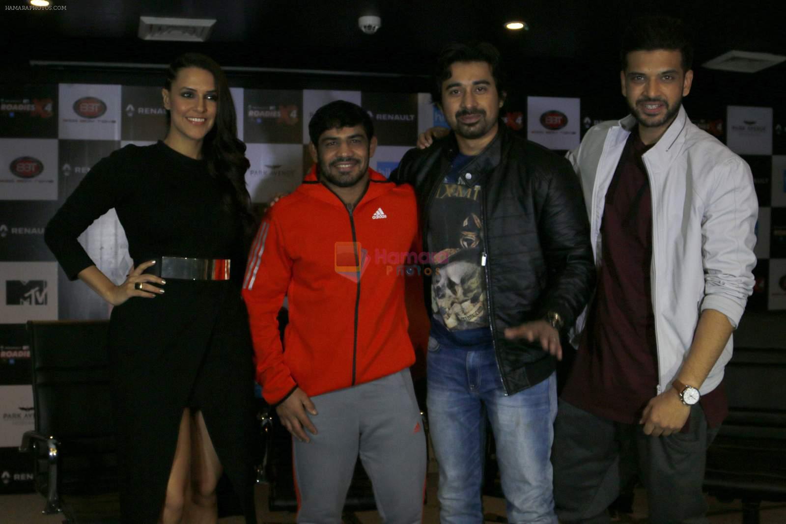 Neha Dhupia at MTV Roadies press meet in Delhi on 26th Nov 2015