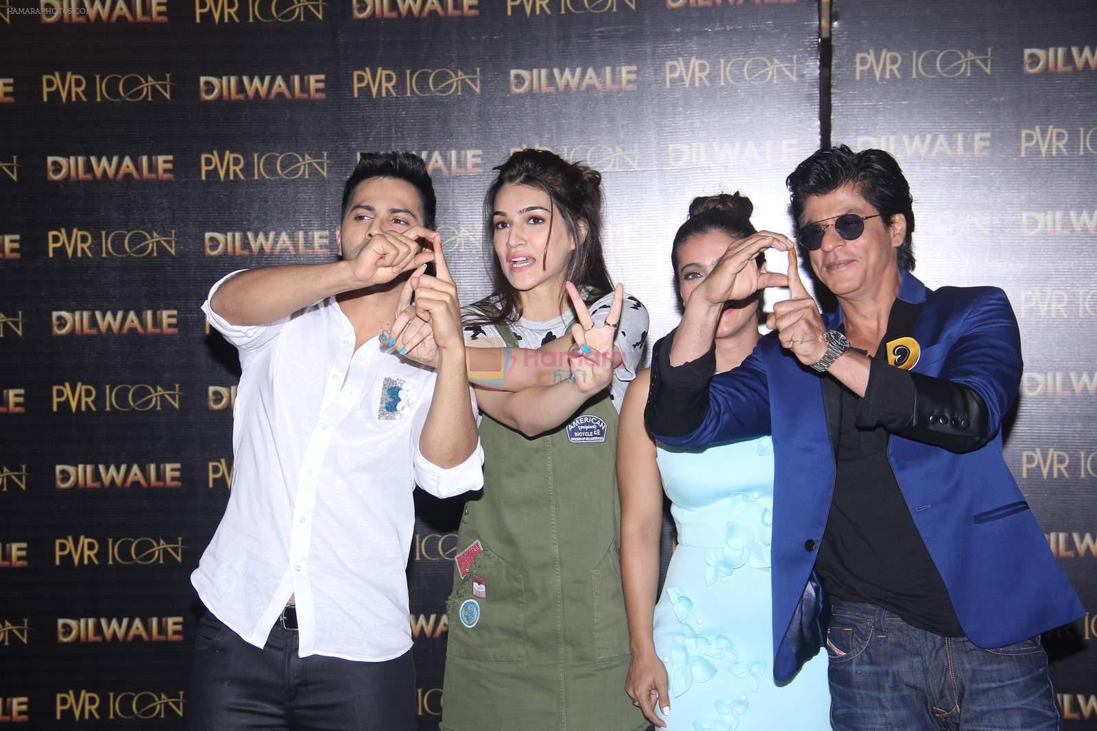 Kajol, Shahrukh Khan, Kriti Sanon, Varun Dhawan at Dilwale song launch on 26th Nov 2015