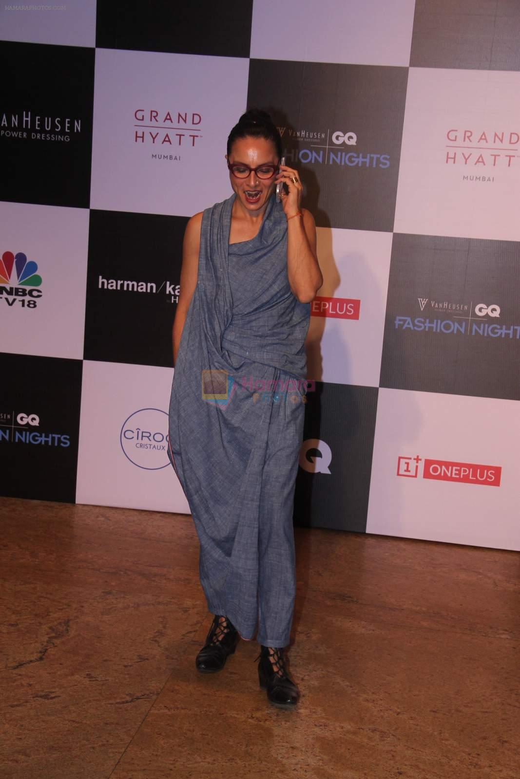 Adhuna Akhtar at GQ Fashion Nights Red Carpet on 1st Dec 2015