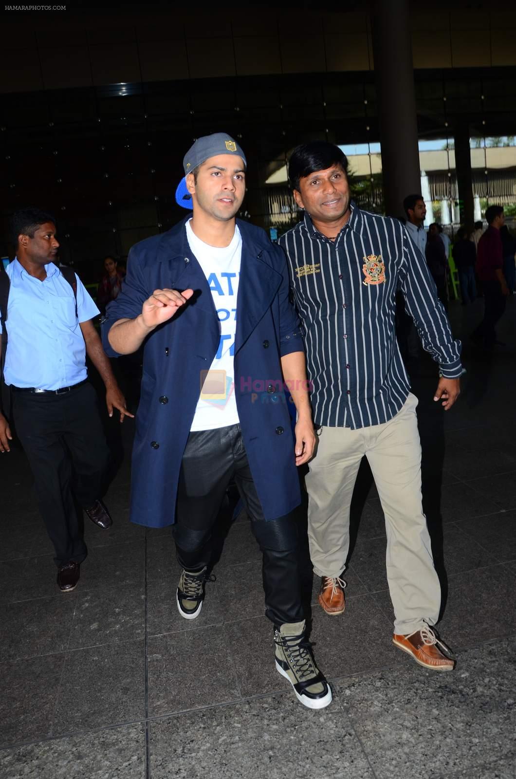 Varun Dhawan with Dilwale team returns from London on 2nd Dec 2015