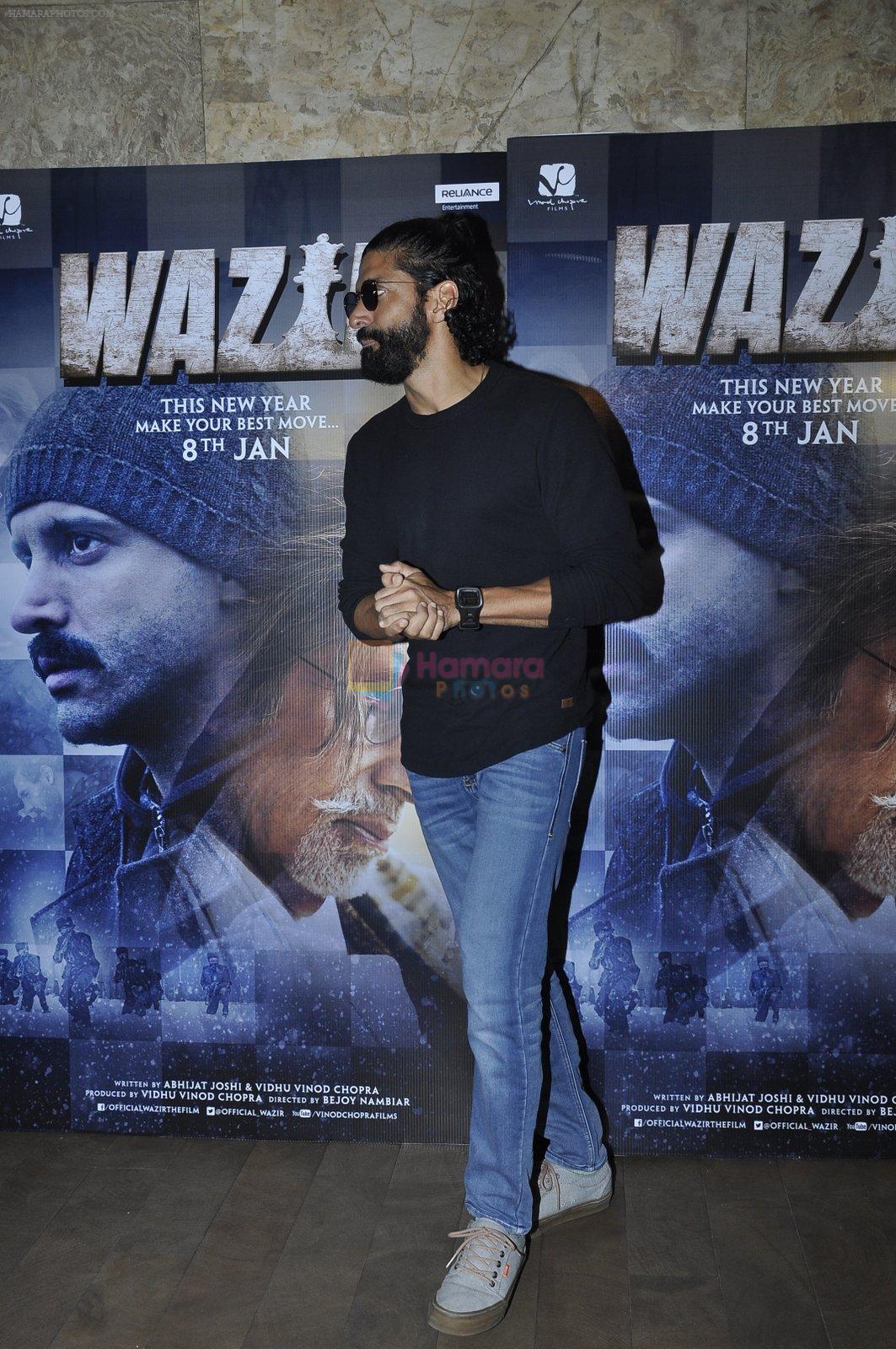 Farhan Akhtar at Wazir film promotions on 4th Dec 2015