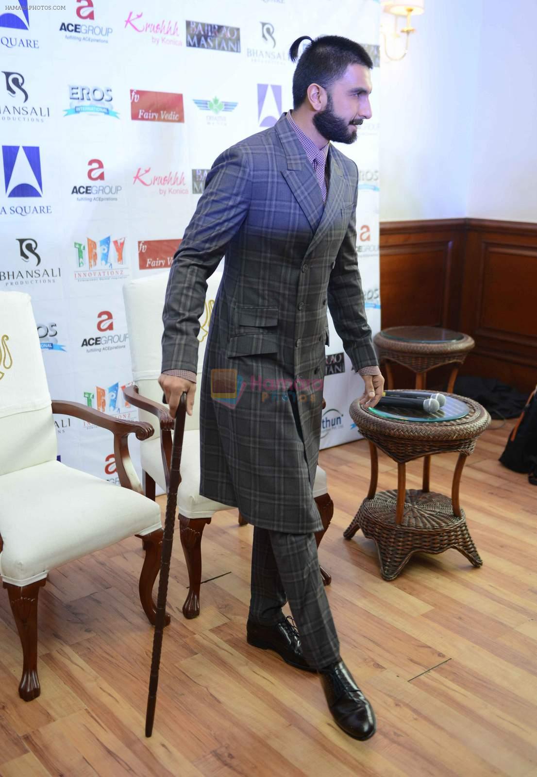 Ranveer Singh at Bajirao Mastani press meet in delhi on 12th Dec 2015