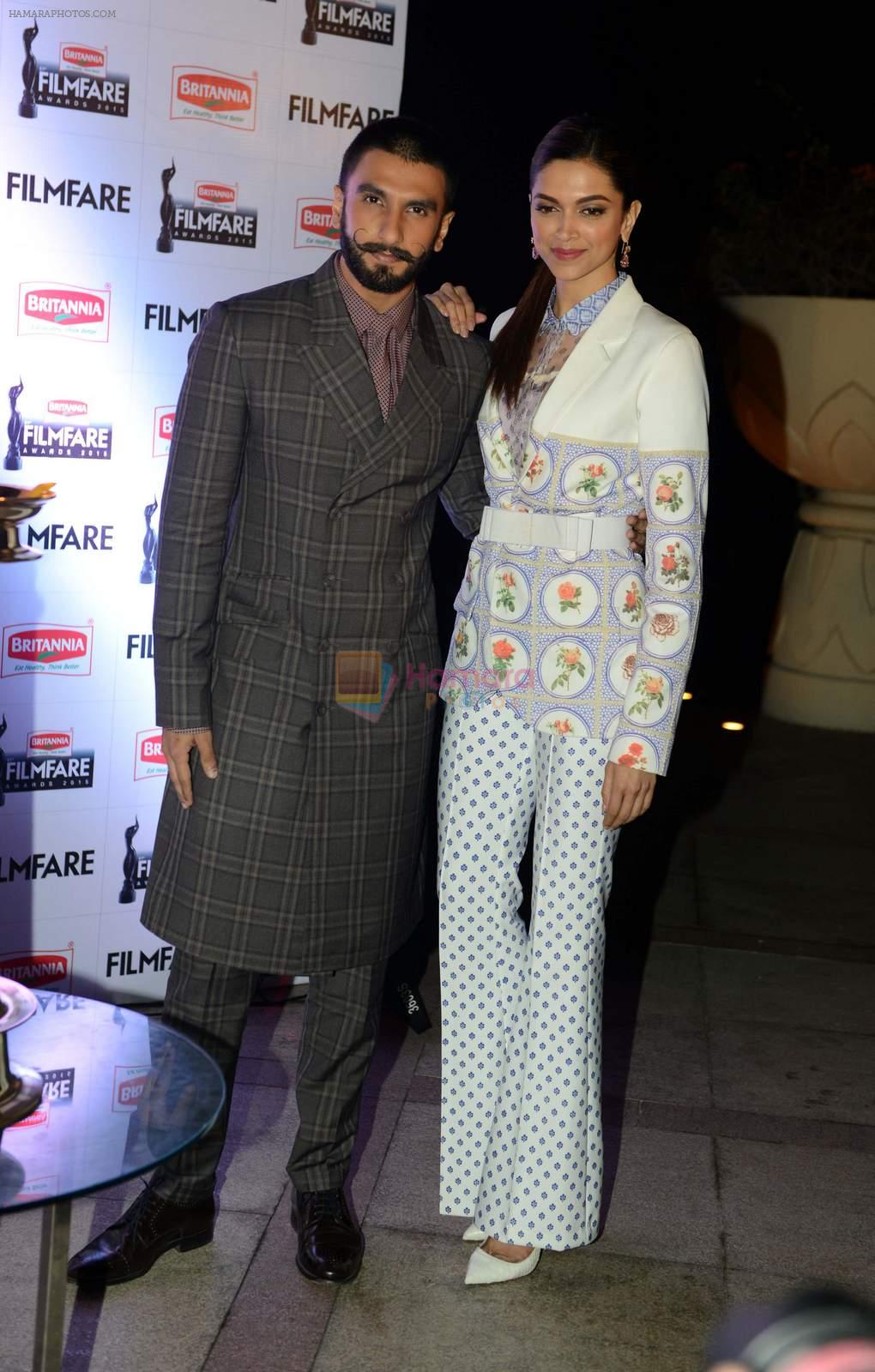 Deepika Padukone and Ranveer Singh at Filmfare Awards press meet on 12th Dec 2015