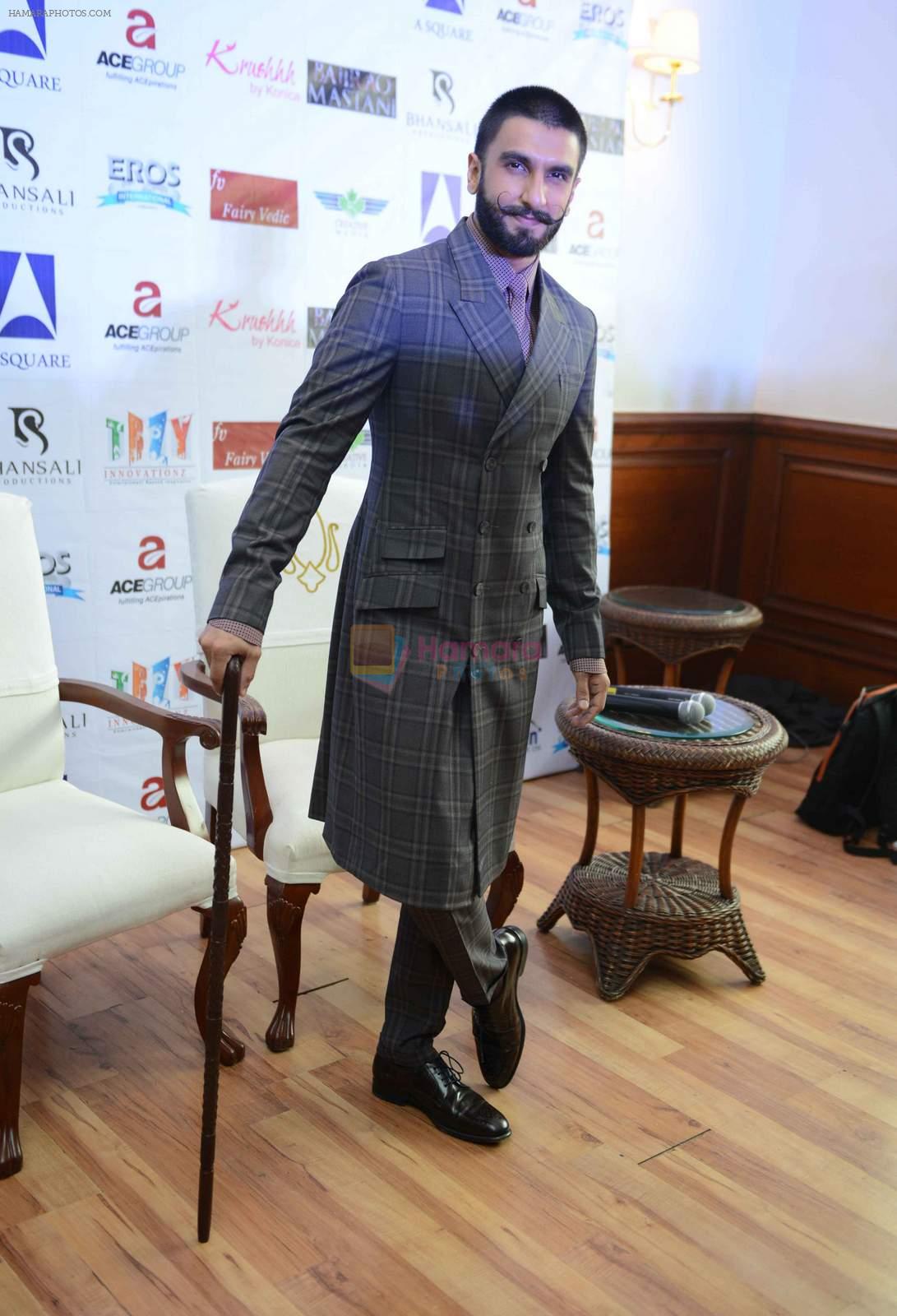 Ranveer Singh at Bajirao Mastani press meet in delhi on 12th Dec 2015