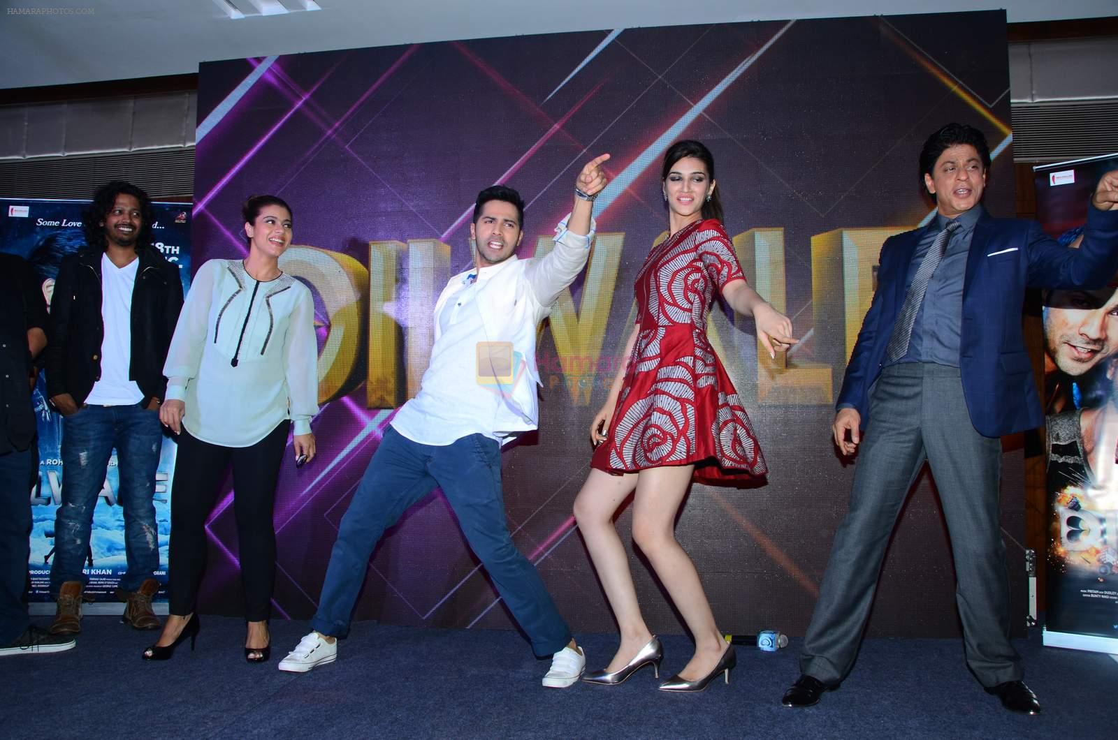 Kriti Sanon, Varun Dhawan, Kajol, Shahrukh Khan at Dilwale music celebrations by Sony Music on 14th Dec 2015