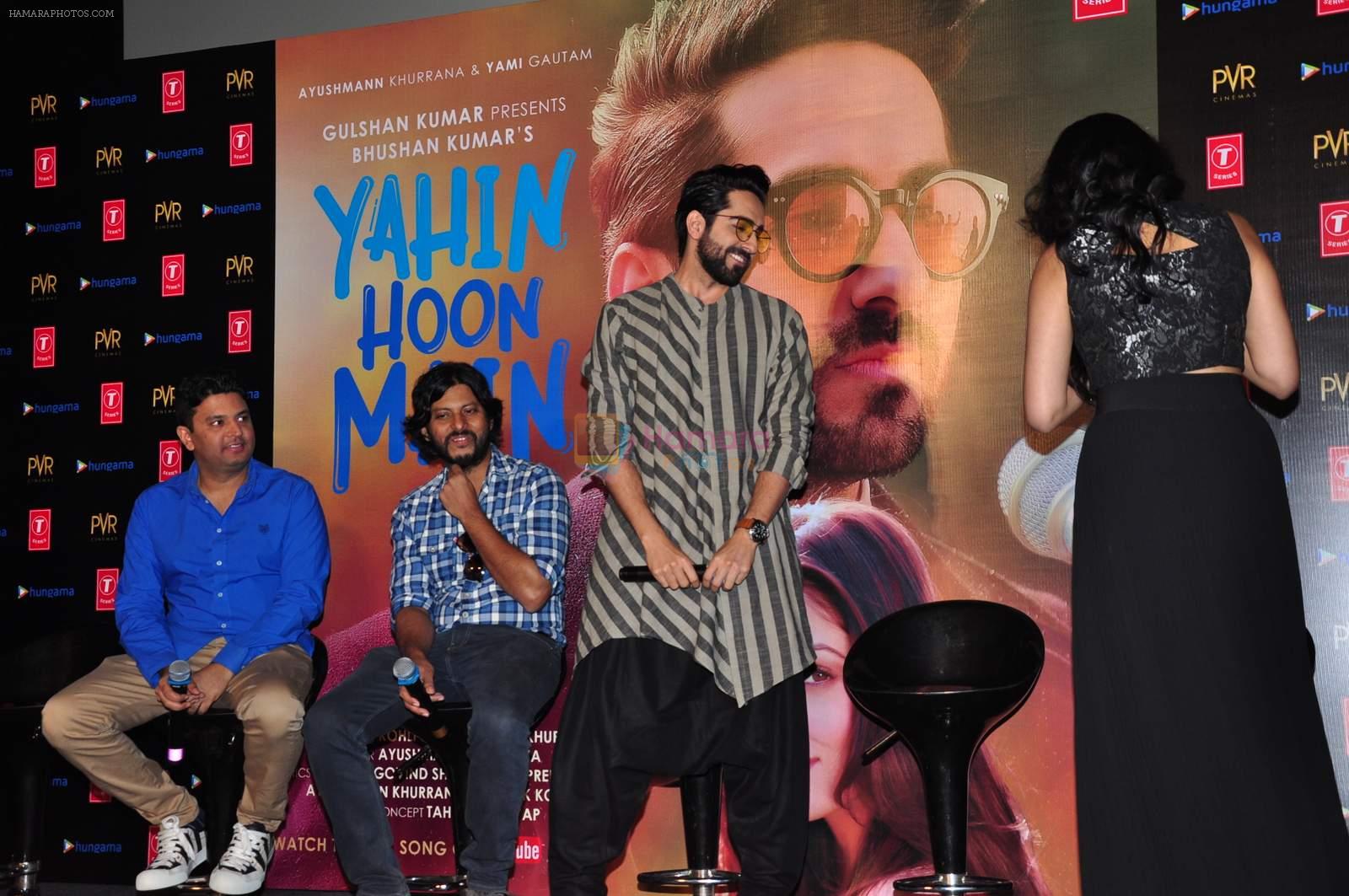 Ayushman Khurana, BHushan Kumar at Yahin Hoon Main music video launch on 14th Dec 2015