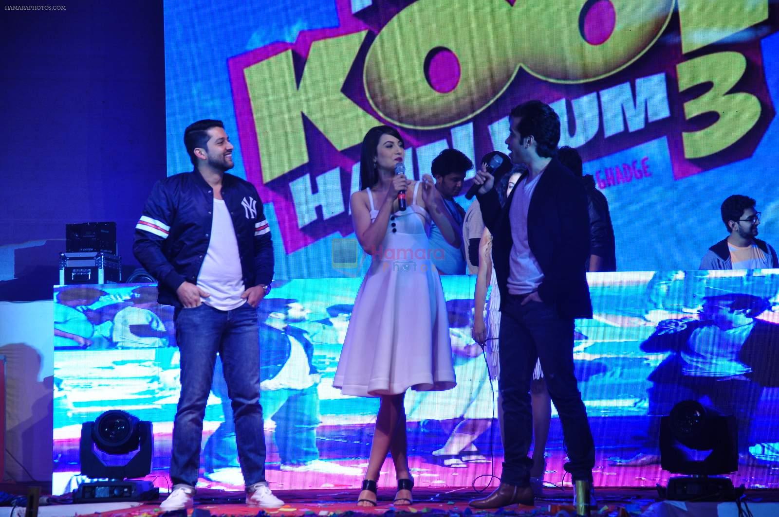 Aftab Shivdasani, Gauhar Khan, Tusshar Kapoor at Kya Kool Hain Hum 3 launch on 18th Dec 2015