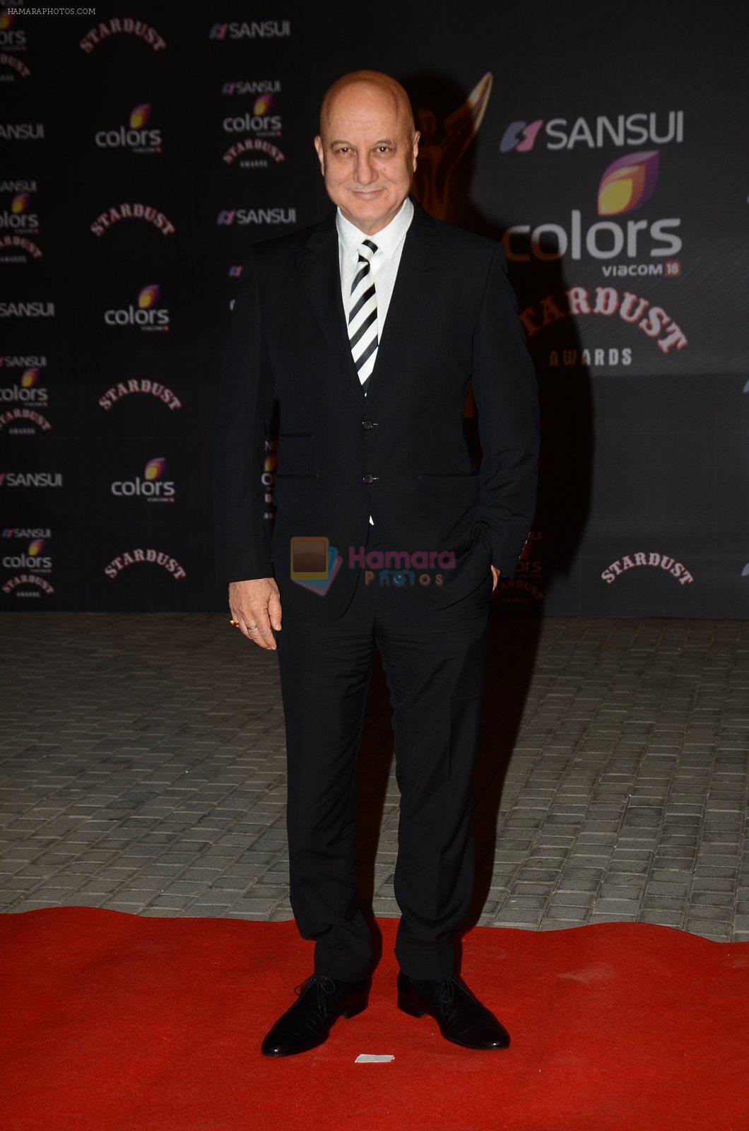 Anupam Kher at the red carpet of Stardust awards on 21st Dec 2015