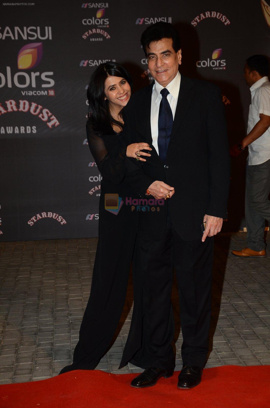 Ekta Kapoor, Jeetendra at the red carpet of Stardust awards on 21st Dec 2015