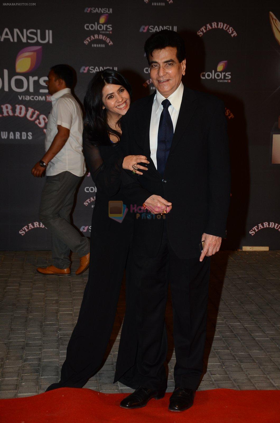 Ekta Kapoor, Jeetendra at the red carpet of Stardust awards on 21st Dec 2015