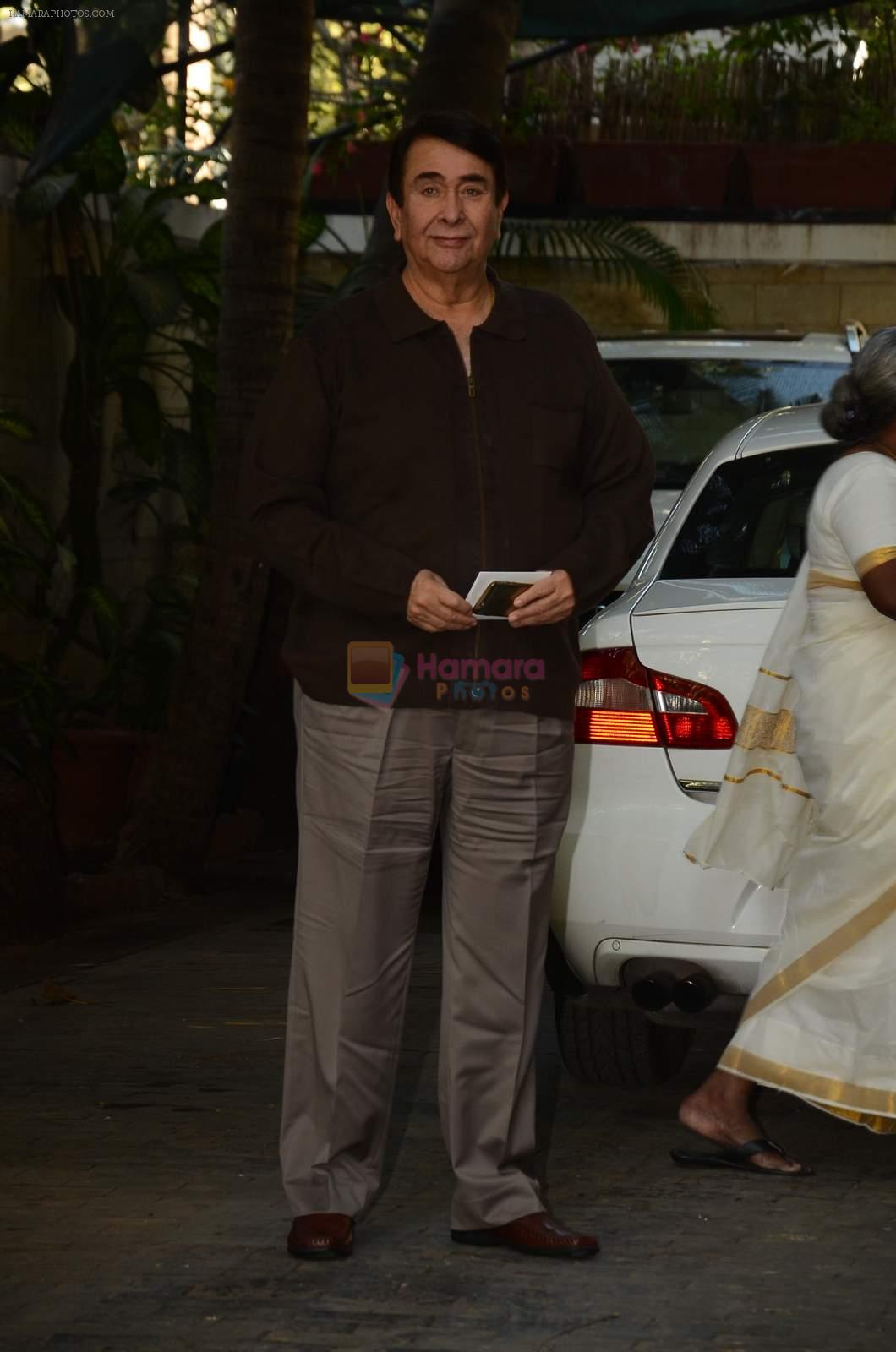 Randhir Kapoor at sashi kapoor's xmas brunch on 25th Dec 2015