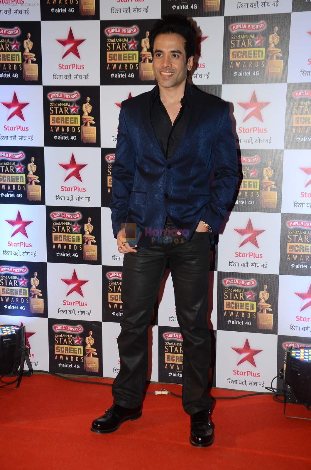Tusshar Kapoor at Star Screen Awards Red Carpet on 8th Jan 2016