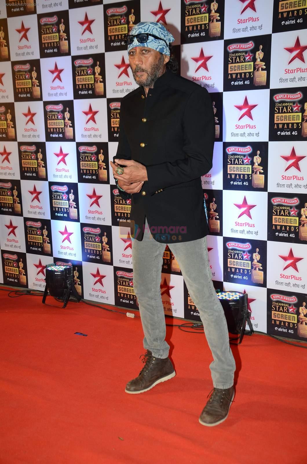 Jackie Shroff at Star Screen Awards Red Carpet on 8th Jan 2016
