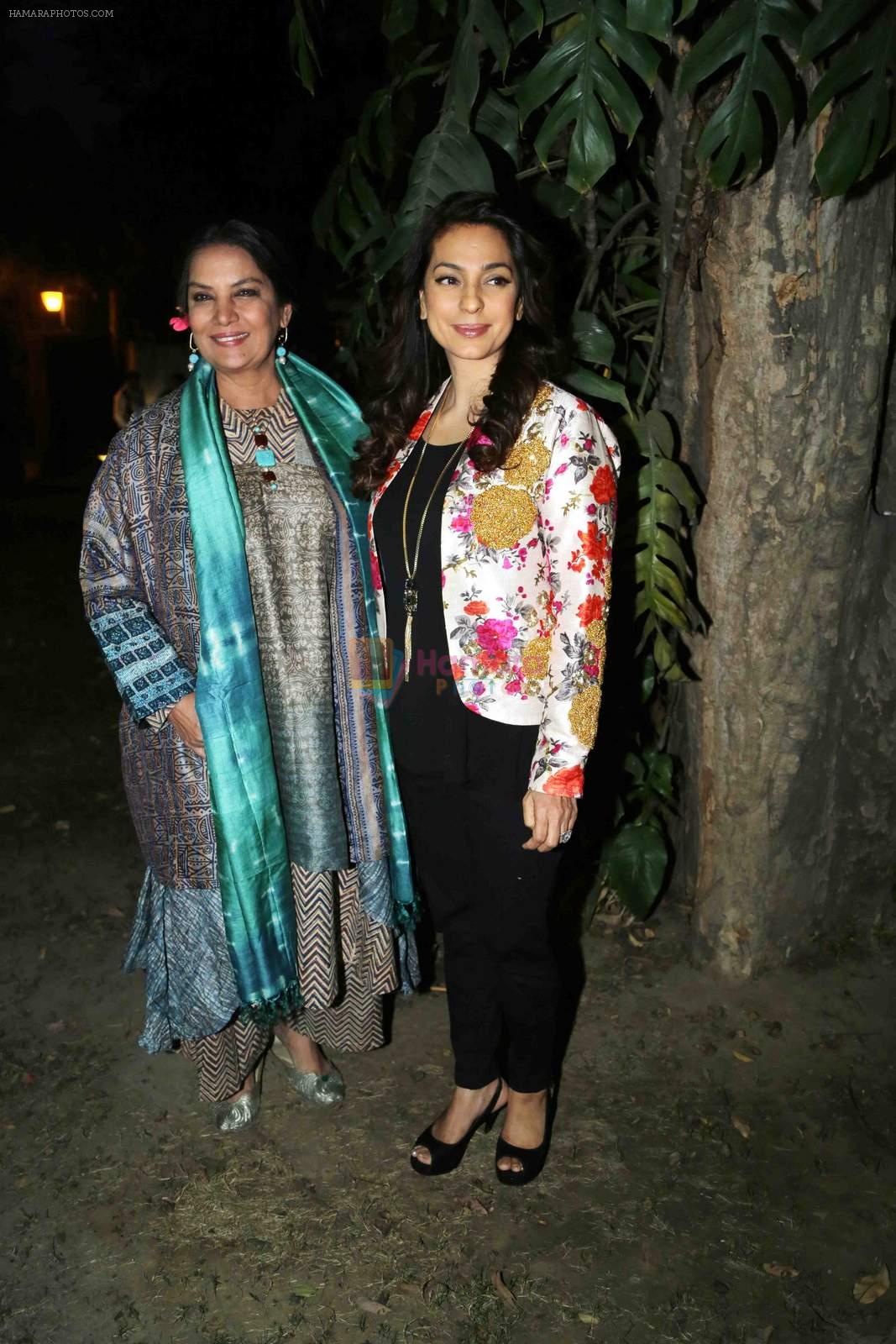 Juhi Chawla, Shabana Azmi at Chalk n Duster screening in Delhi  on 10th Jan 2016