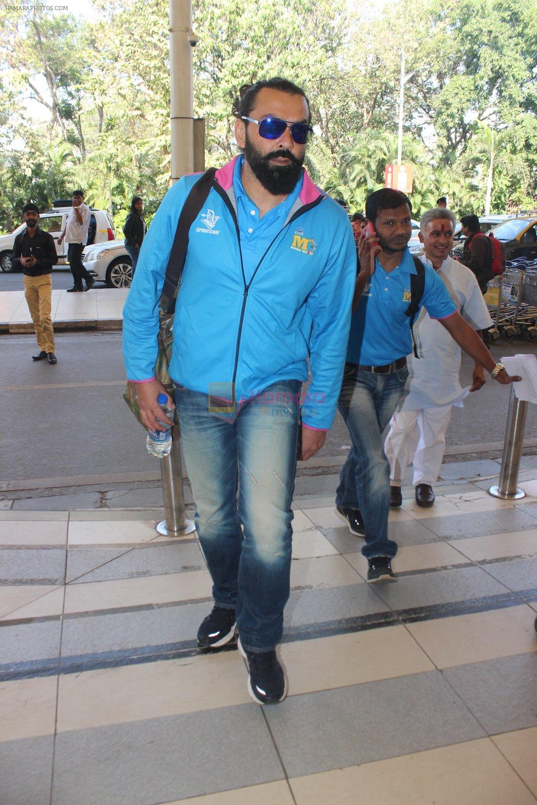 Bobby Deol snapped at airport on 22nd Jan 2016