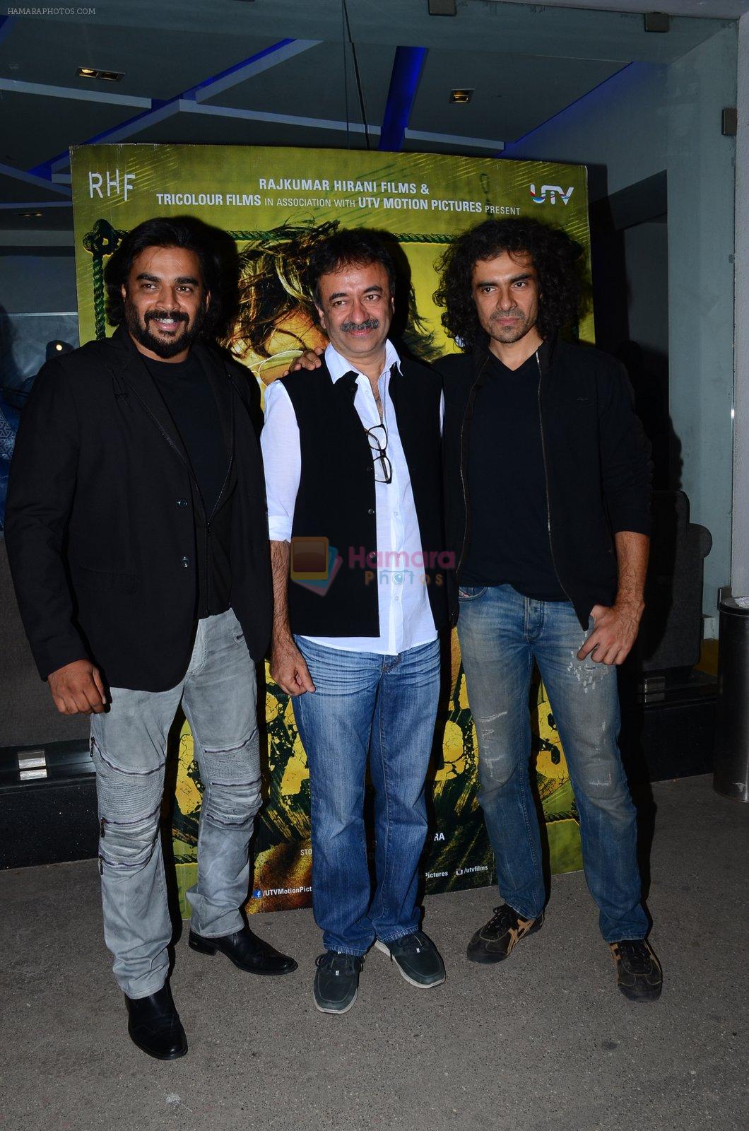 Madhavan, rajkumar Hirani, Imtiaz Ali at Saala Khadoos screening on 26th Jan 2016