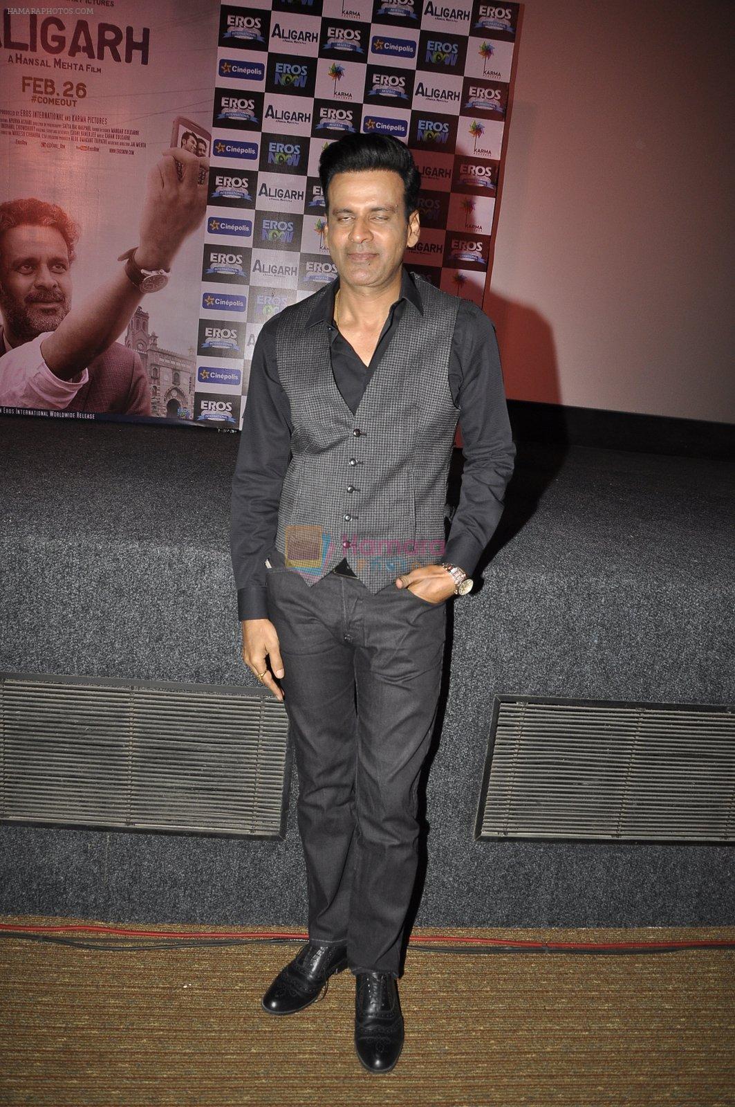 Manoj Bajpai at the launch of film Aligargh on 28th Jan 2016