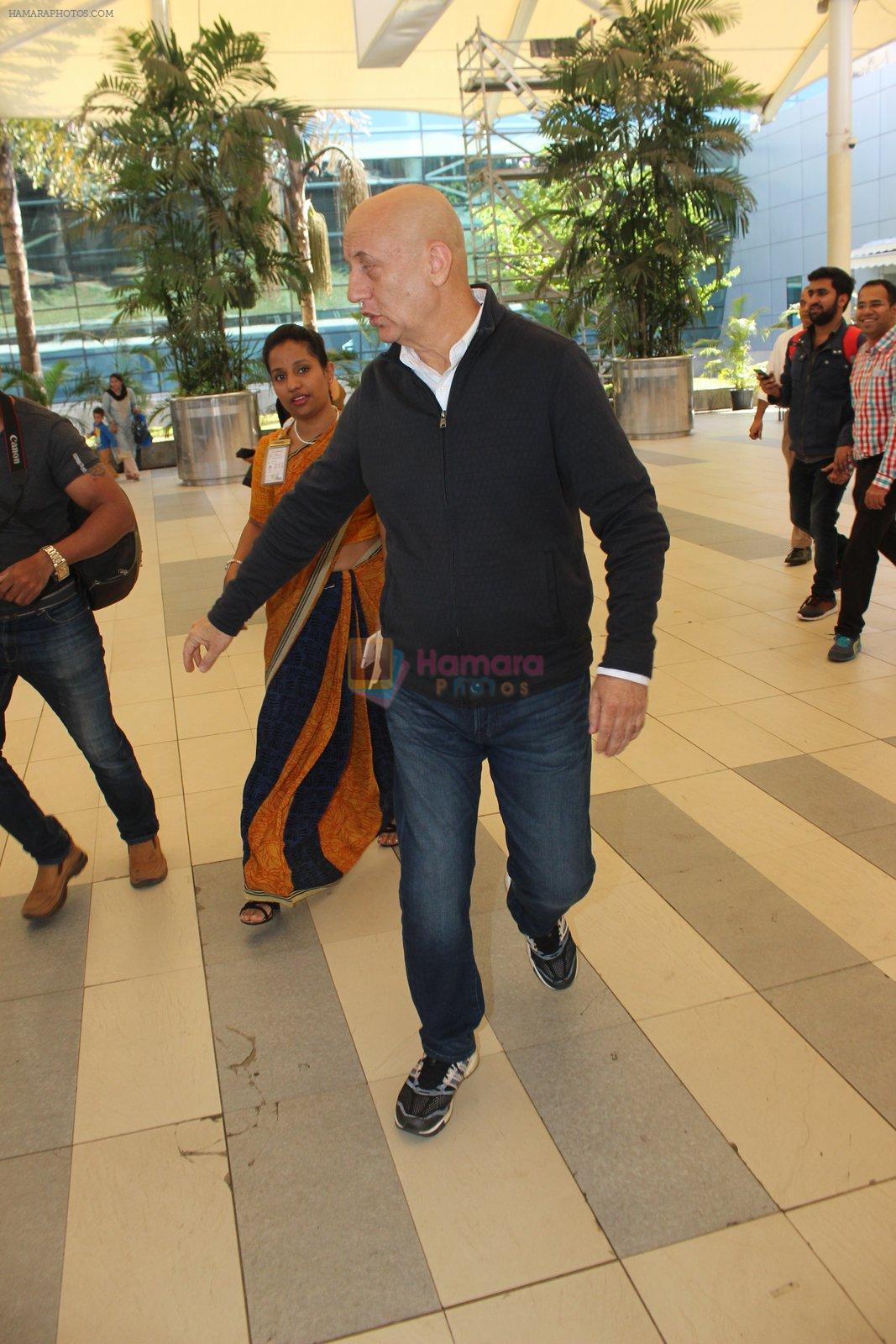 Anupam Kher snapped at airport on 2nd Feb 2016