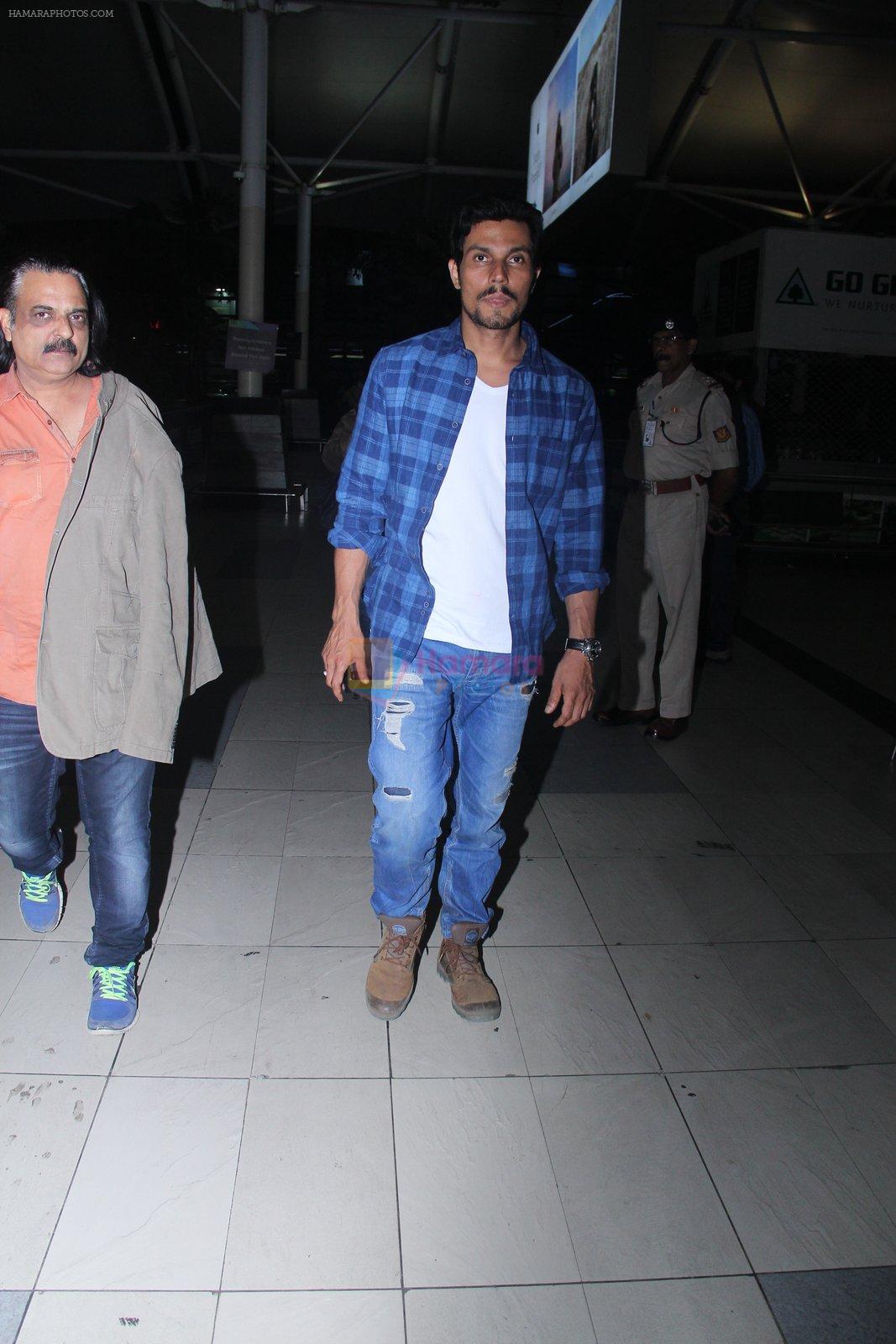 Randeep Hooda  snapped as they return from Delhi on 2nd Feb 2016