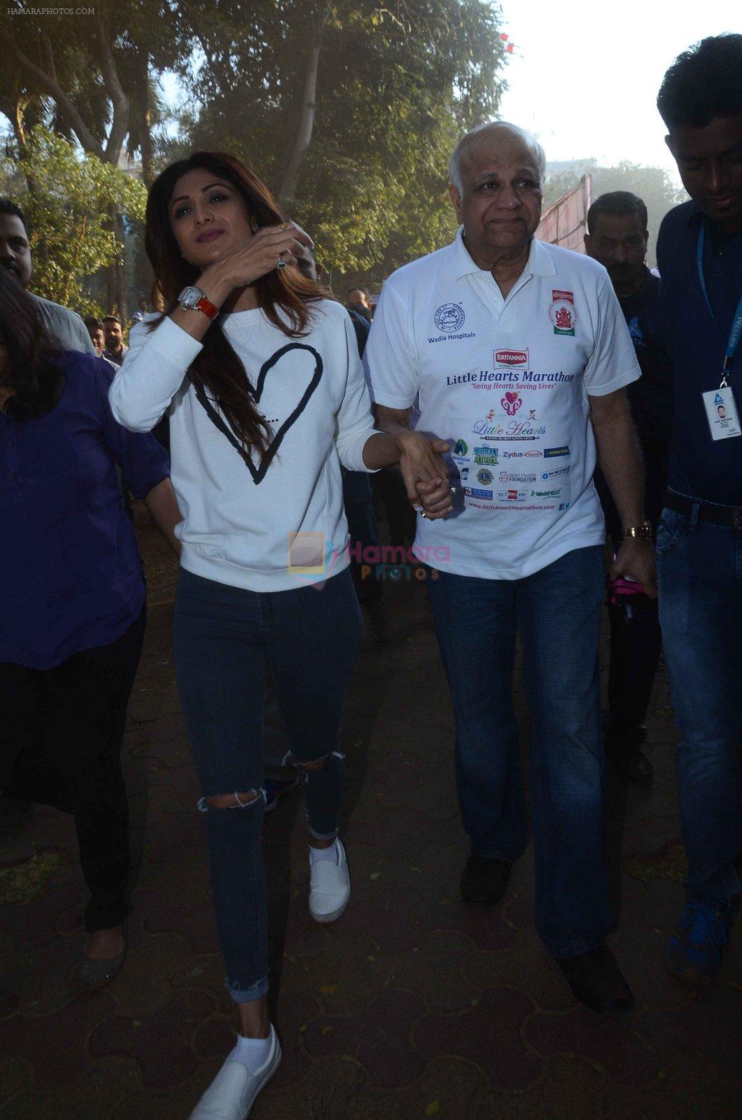 Shilpa Shetty at Wadia hospital little hearts marathon on 7th Feb 2016