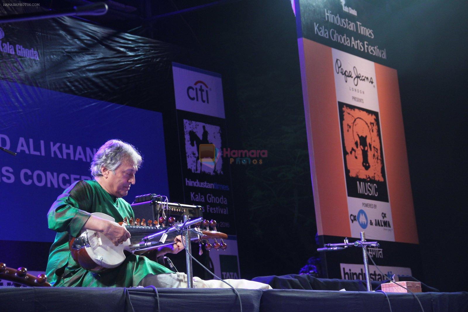 Amjad Ali Khan at Kala Ghoda festival with Pepe Jeans concert Ayan Amaan Ali on 7th Feb 2016