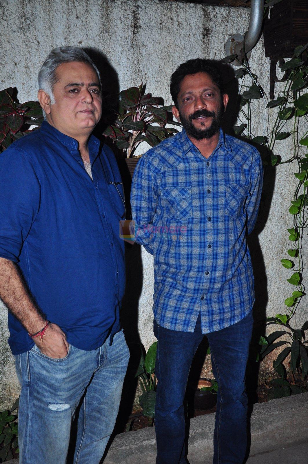Hansal Mehta, Nishikant Kamat at Aligargh screening in Mumbai on 9th Feb 2016
