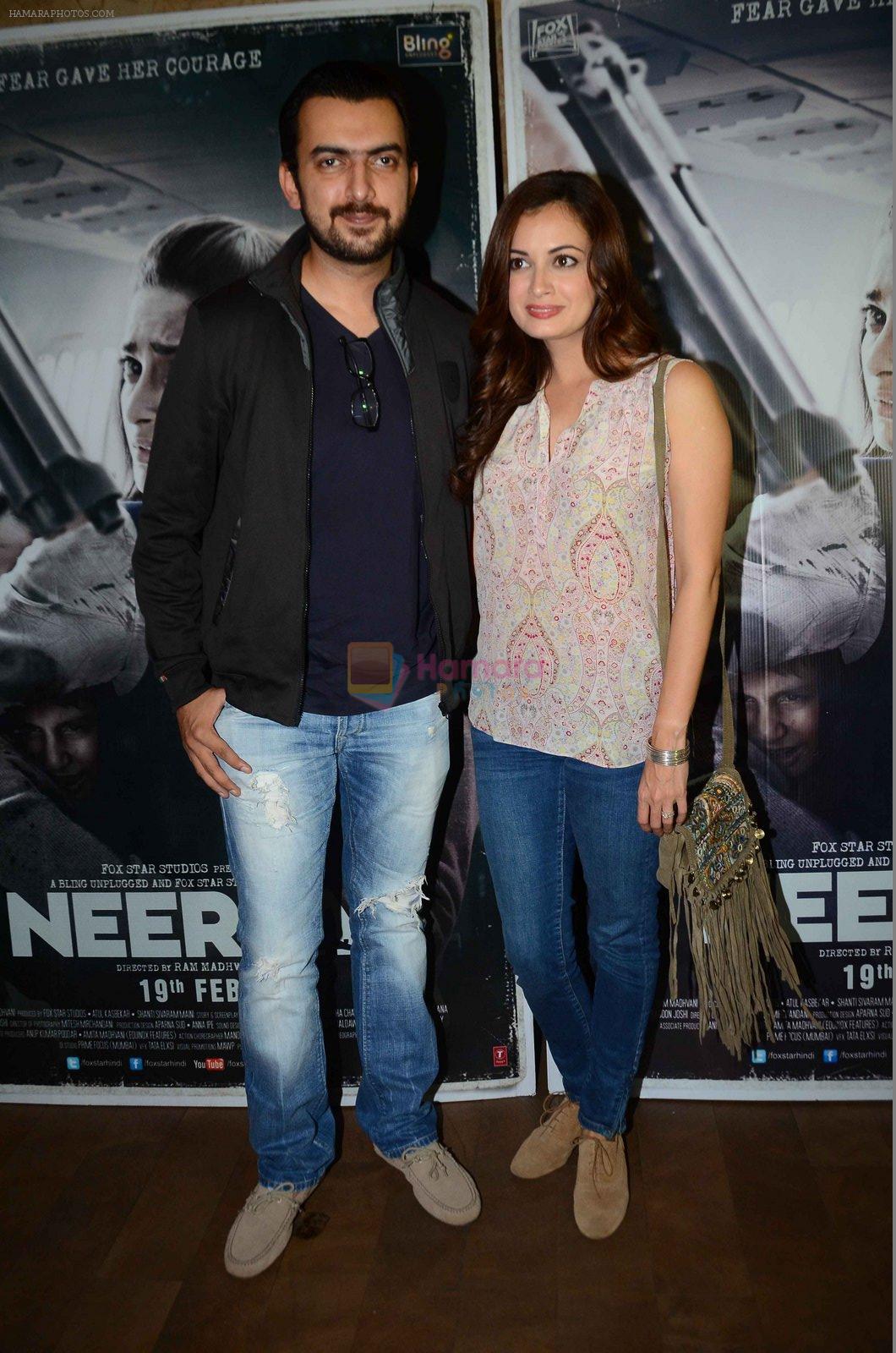 Dia Mirza, Sahil Sangha at Neerja screening in Lightbox on 11th Feb 2016