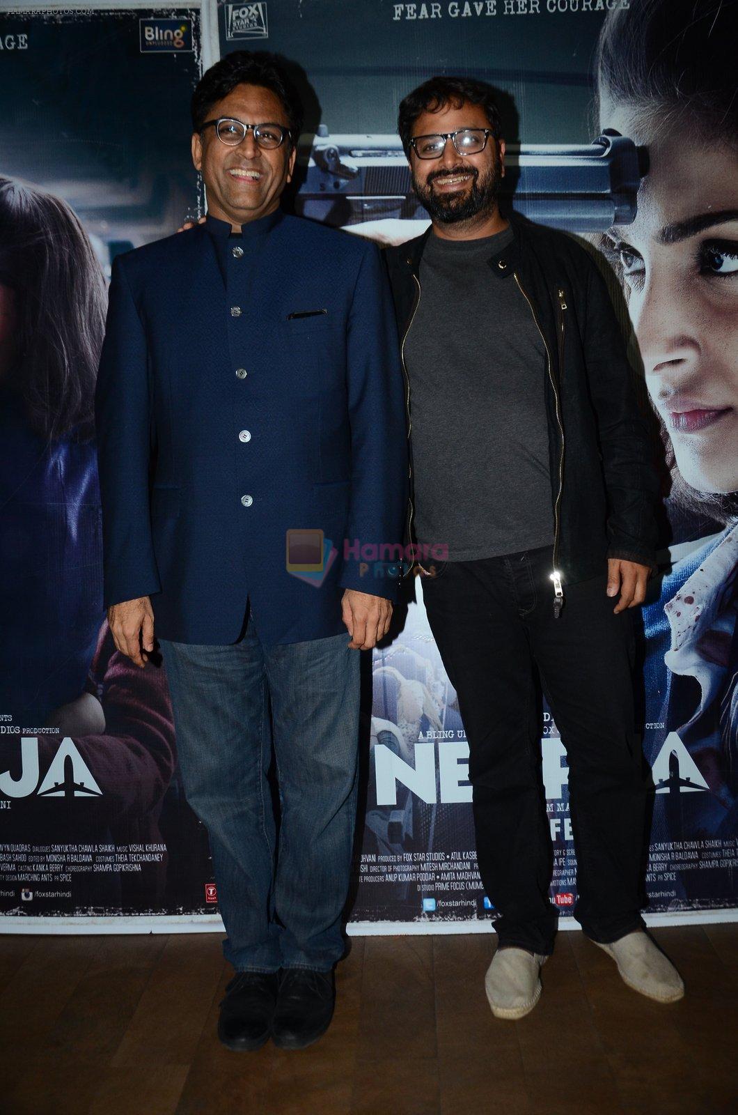 Nikhil Advani, Ram Madhvani at Neerja Screening in Mumbai on 12th Feb 2016