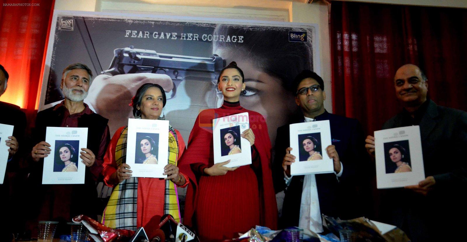 Sonam Kapoor, Shabana Azmi promotes Neerja in Delhi on 15th Feb 2016