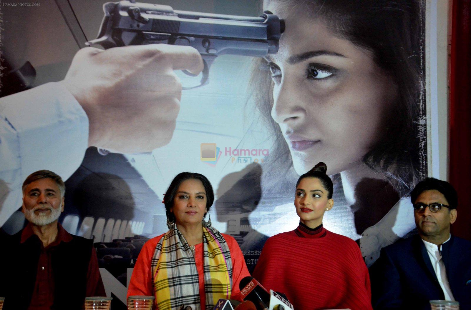 Sonam Kapoor, Shabana Azmi promotes Neerja in Delhi on 15th Feb 2016