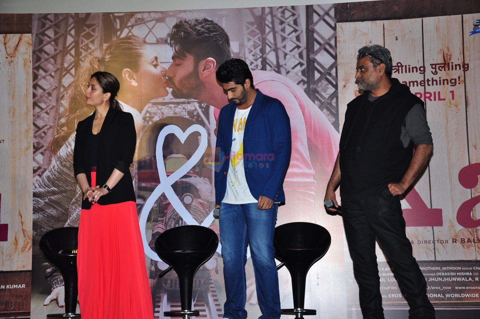 Kareena Kapoor, Arjun Kapoor, R Balki at Ki and Ka Trailer launch in Mumbai on 15th Feb 2016