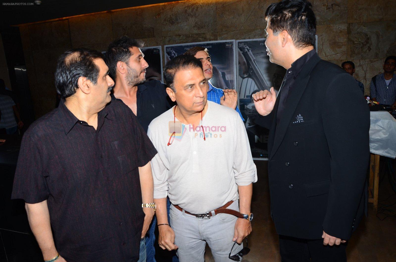 Sunil Gavaskar, Karan Johar at Neerja Screening in Mumbai on 15th Feb 2016