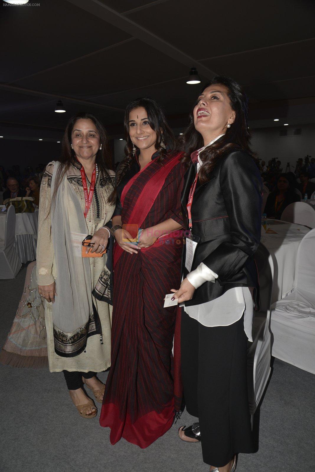 Vidya Balan as a speaker on discussion on Sarees at make in India on 15th Feb 2016