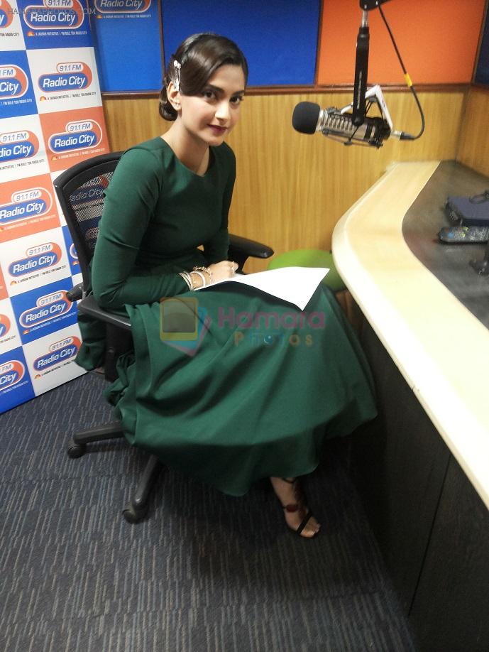 Sonam Kapoor visited Radio City 91.1 FM to promote her  film Neerja
