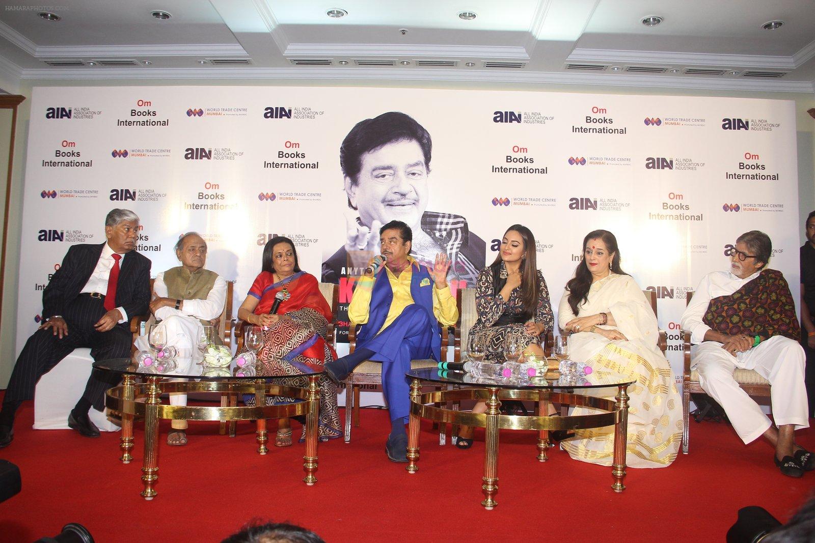 Sonakshi Sinha, Amitabh Bachchan, Poonam Sinha at Shatrughan's book launch in Mumbai on 19th Feb 2016
