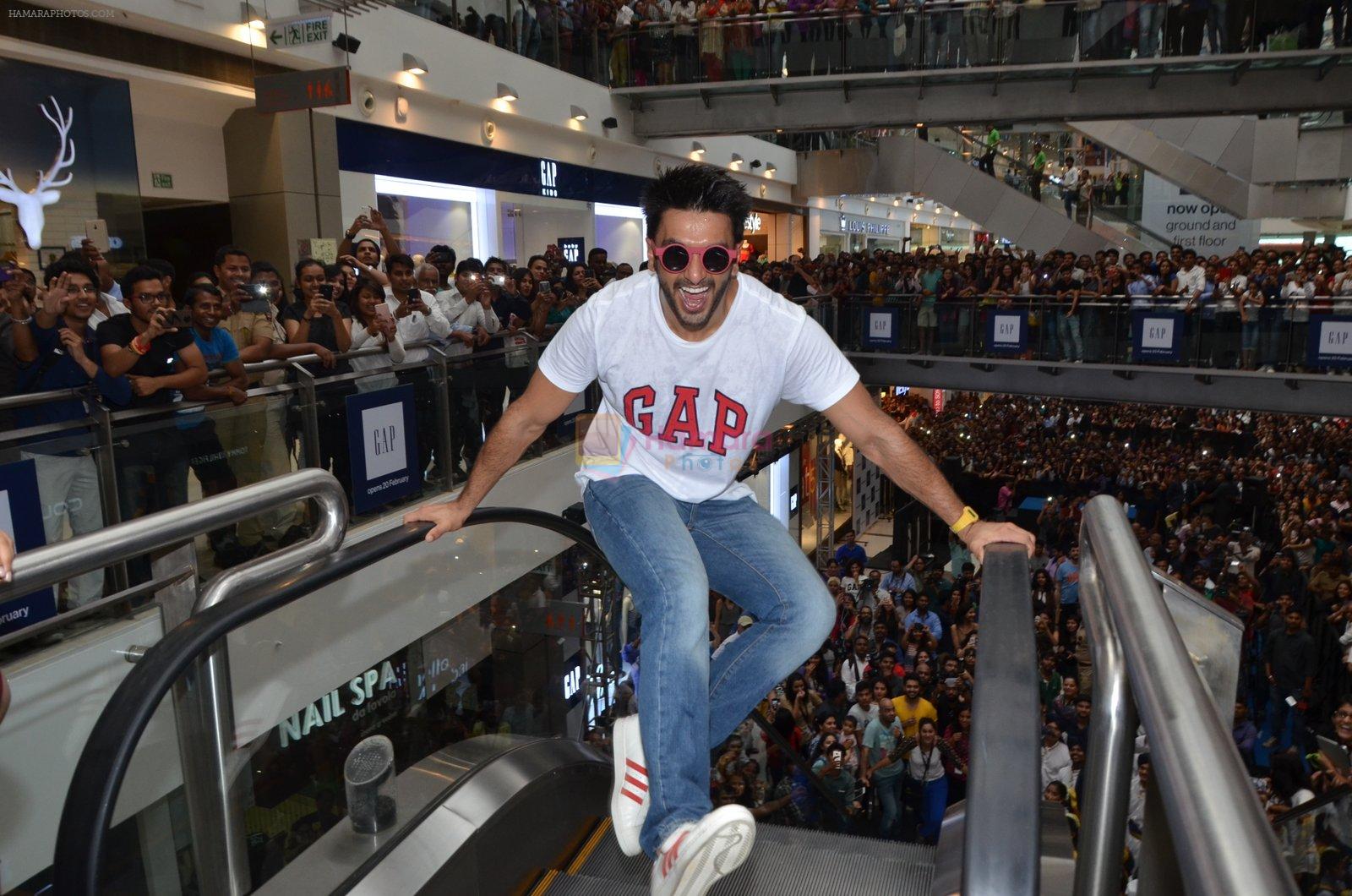 Ranveer Singh at Gap Jeans store launch in Mumbai on 20th Feb 2016
