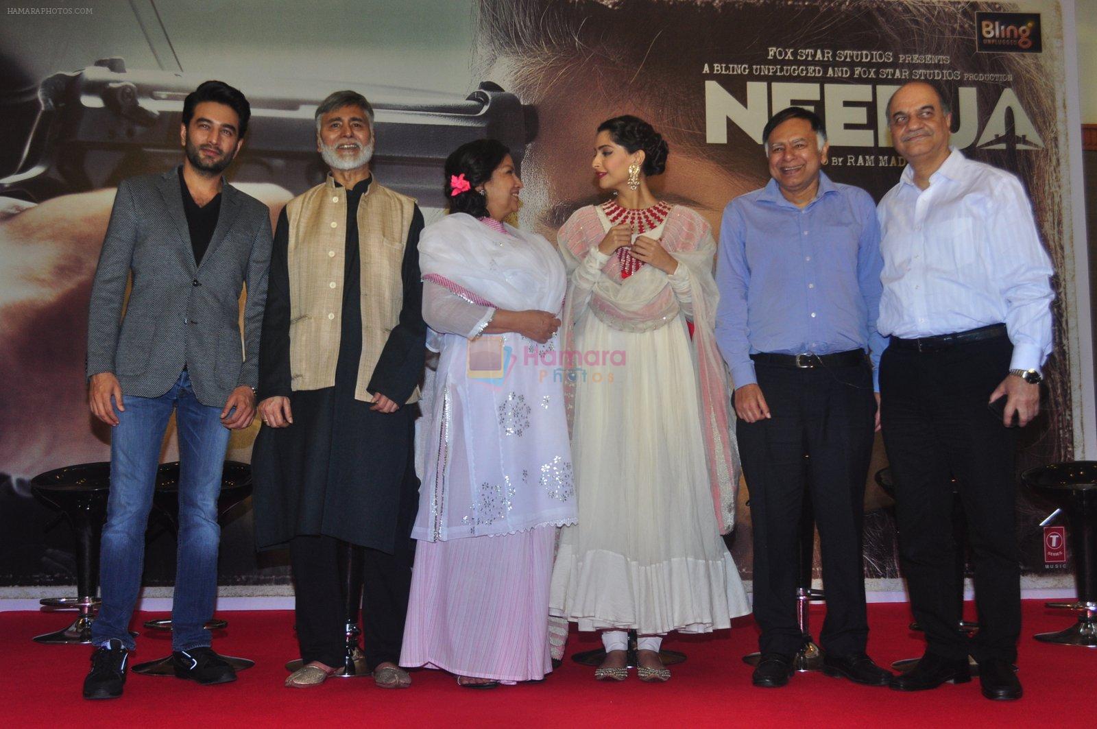 Shekhar Ravjiani, Shabana Azmi, Sonam Kapoor promotes Neerja in Mumbai on 1st March 2016