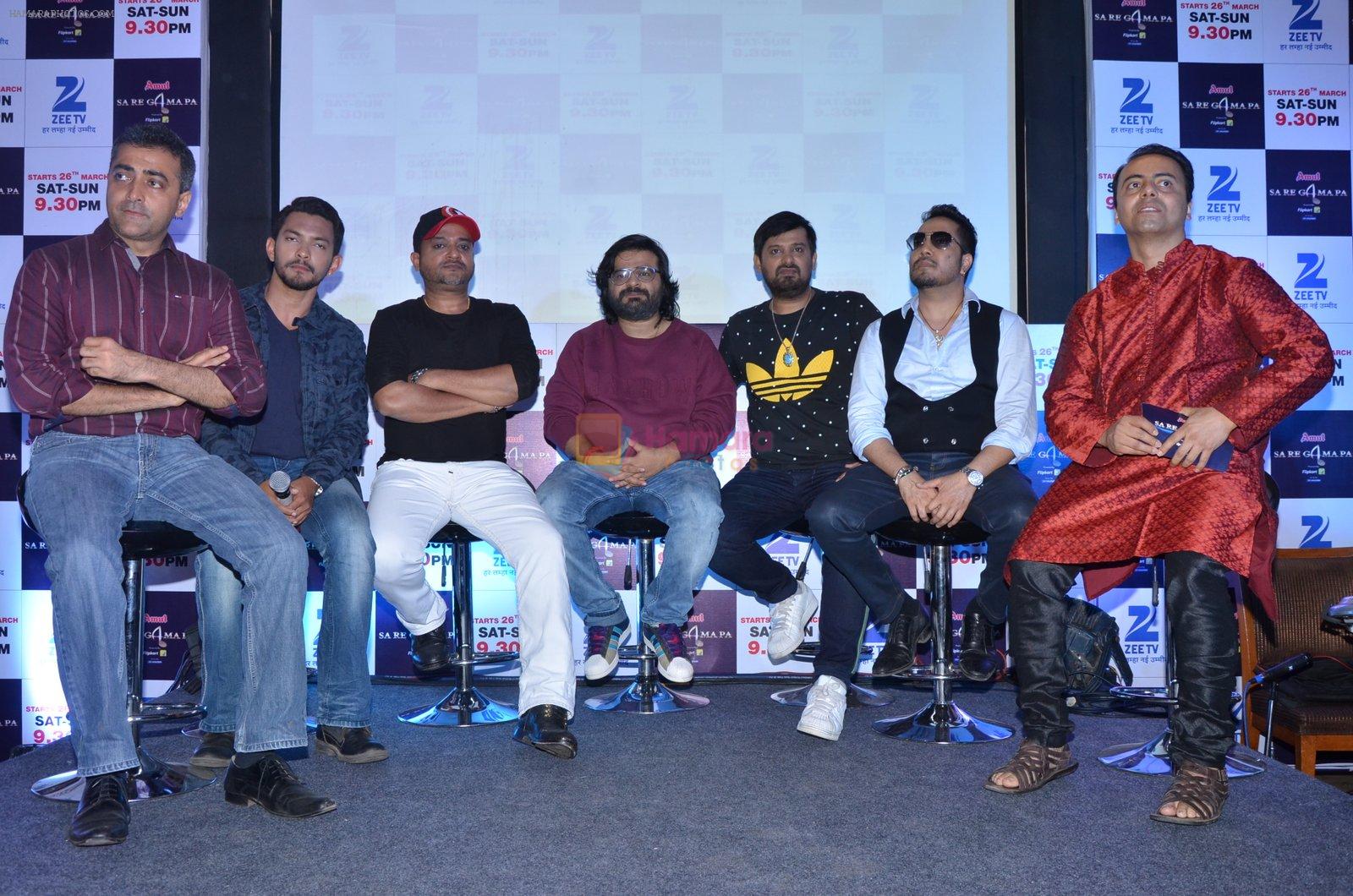 Pritam Chakraborty, Mika Singh, Aditya Narayan, Mika Singh, Sajid Ali, Wajid Ali at Saregama new season with ZEE on 2nd March 2016