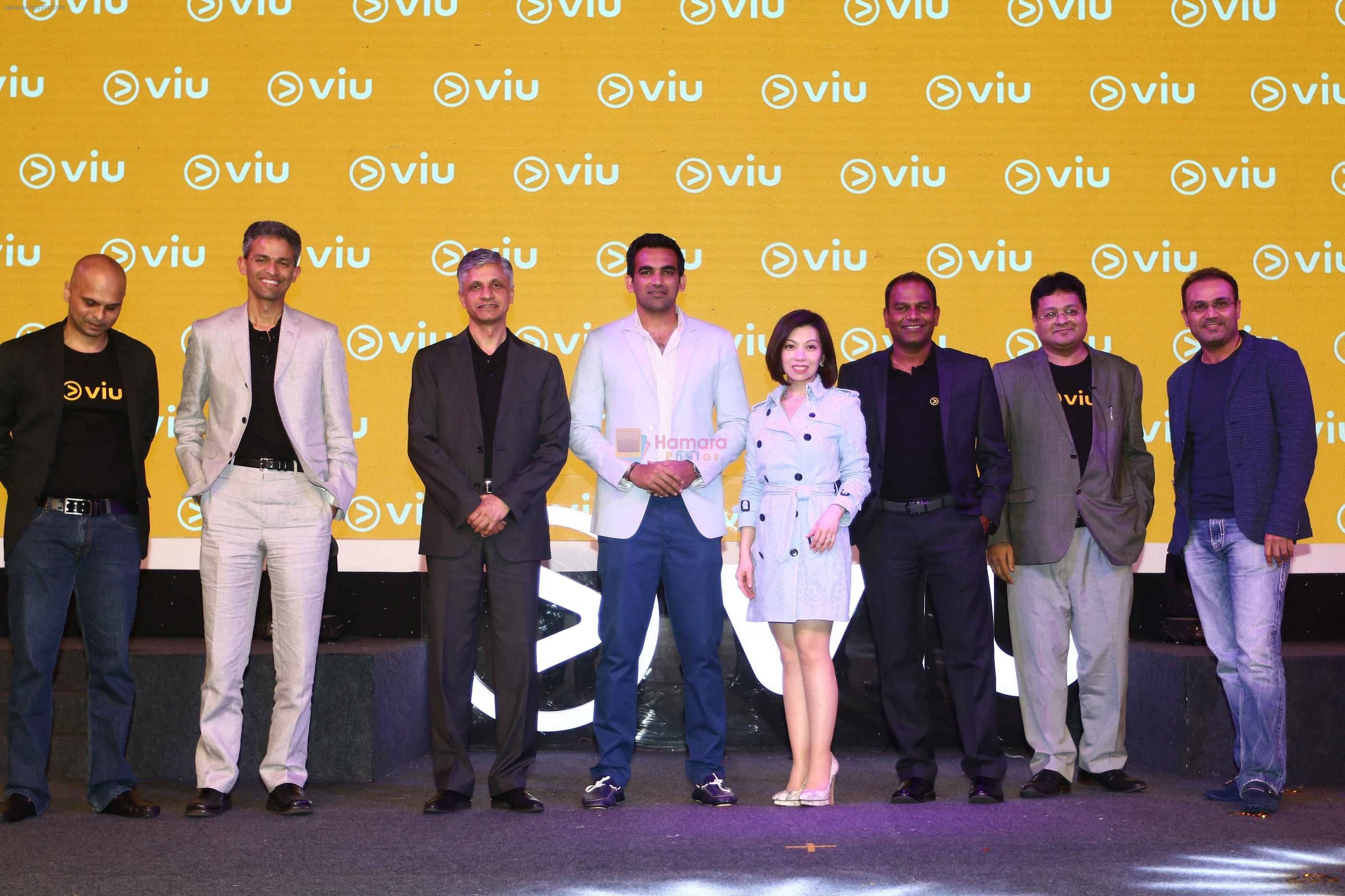 Zaheer Khan,Virender Sehwag at VIU streaming launch on 3rd March 2016