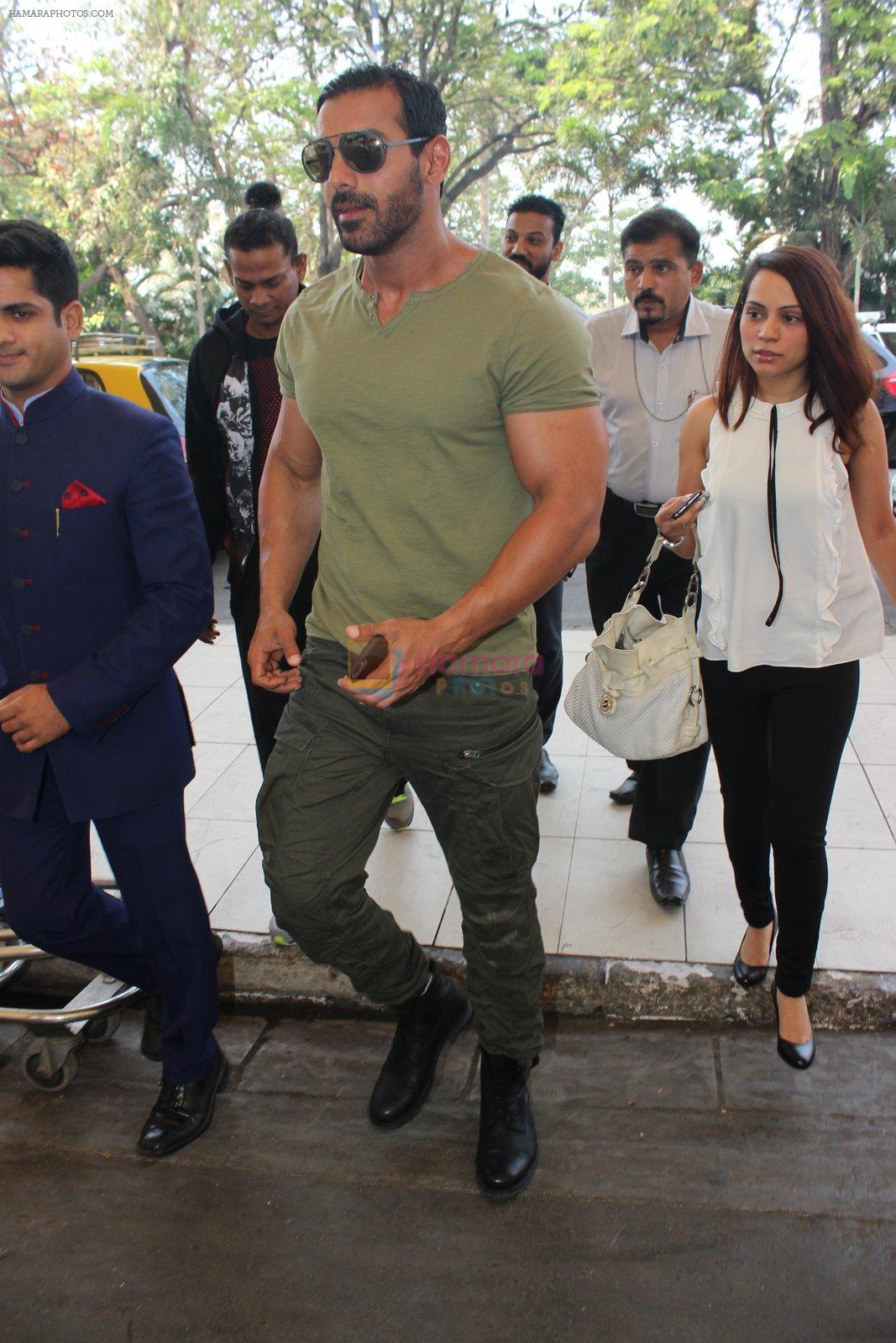 John Abraham snapped at airport on 3rd MArch 2016